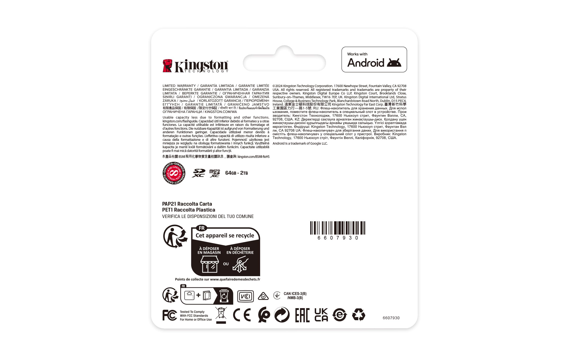 Kingston Canvas Select Plus microSD Memory Card 256GB microSDXC Gen3 150MB/s A1 Card + Adapter - SDCS3/256GB