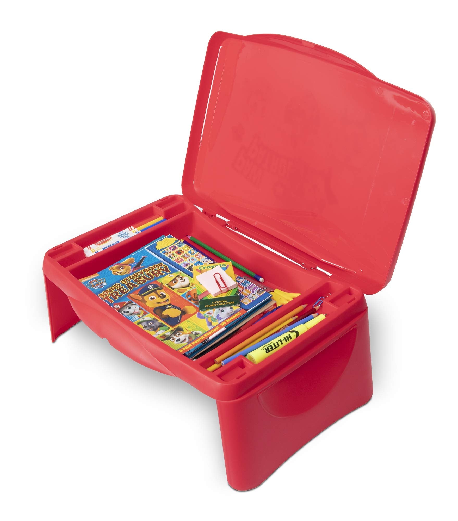 Paw Patrol Kids Lap Desk with Storage - Folding Lid and Collapsible Design - Portable for Travel or use in Bed at Home - Great for Writing, Reading or Other School Activities