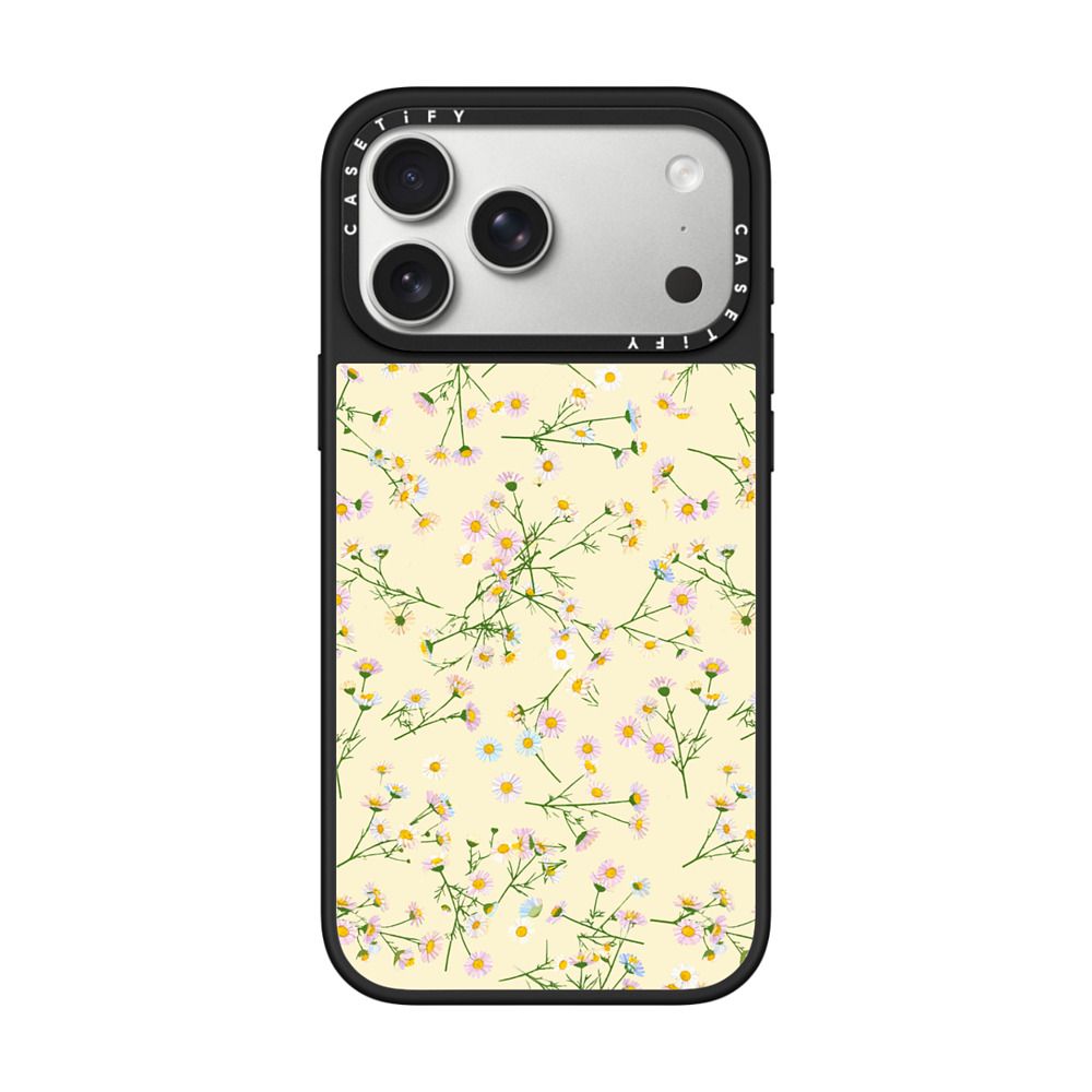Pressed flowers dainty - yellow iPhone Case