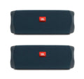 JBL Flip 5 Waterproof Portable Wireless Bluetooth Speaker Bundle - (Pair) Blue