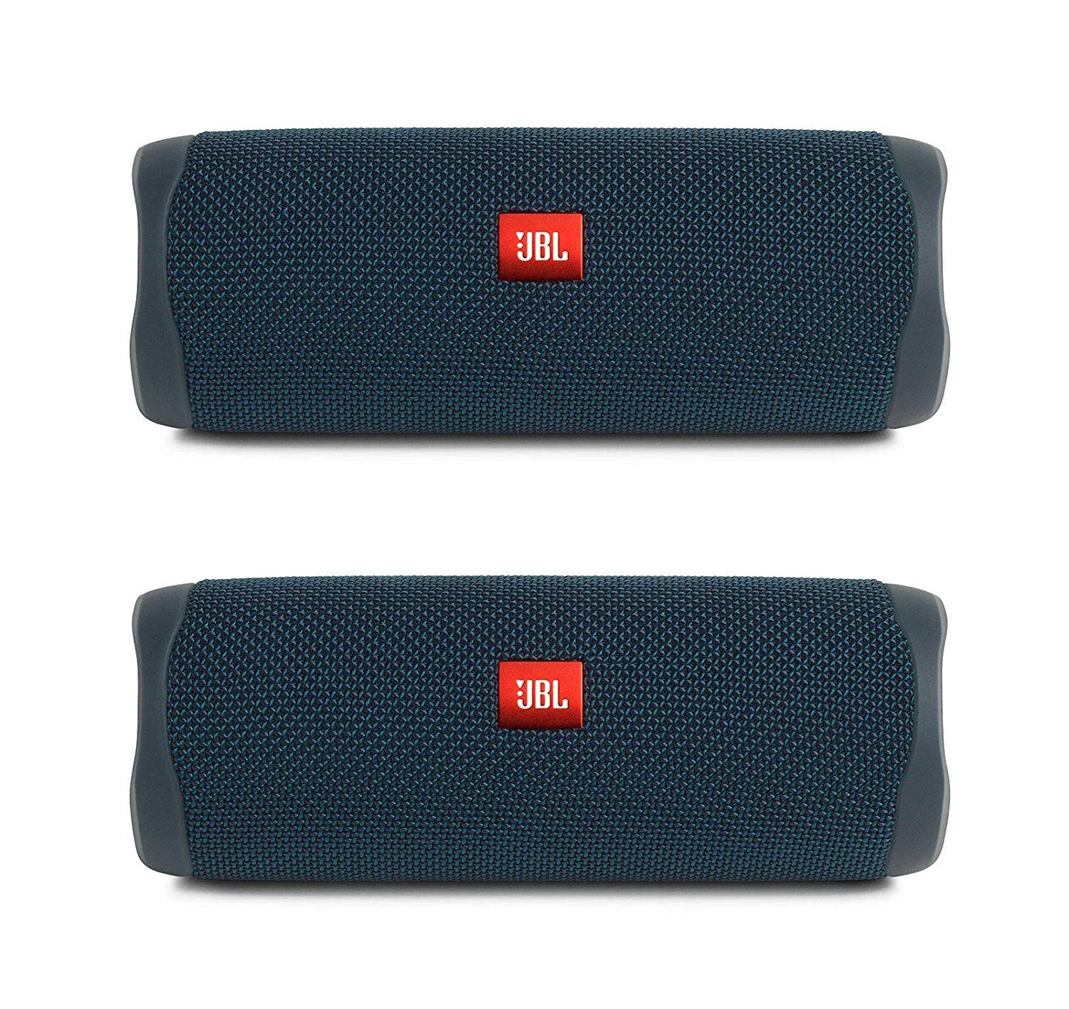 JBL Flip 5 Waterproof Portable Wireless Bluetooth Speaker Bundle - (Pair) Blue