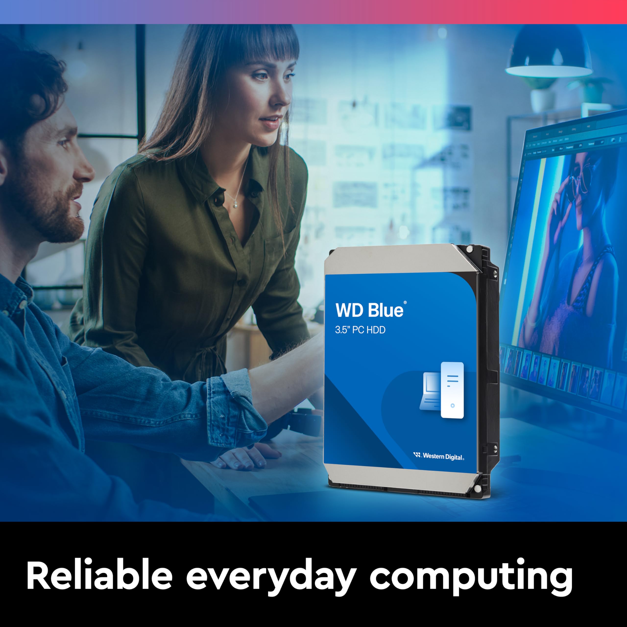 WD Blue 8TB 3.5" Internal Hard Drive - 5400 RPM Class, SATA 6 Gb/s, 256MB Cache, 2 Year Warranty