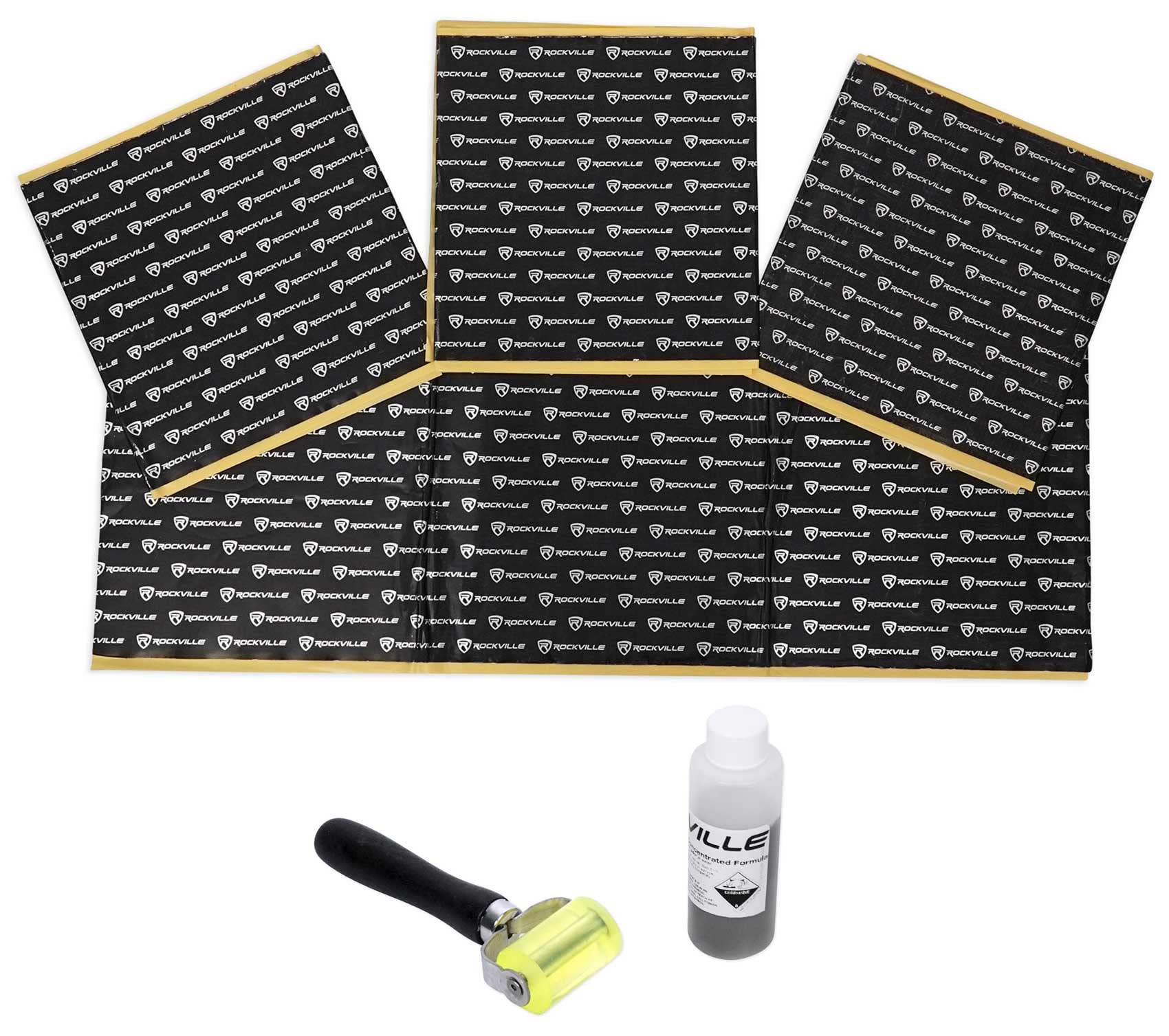 Rockville Rockmat RM12-B 12 Sq Ft Sound Dampening/Deadening Butyl Rubber Car Kit