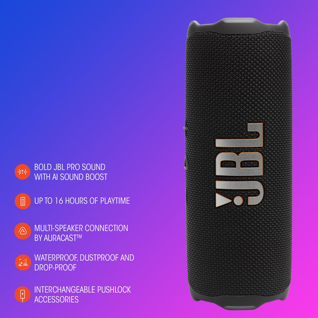 JBL Flip 7, Portable Wireless Bluetooth Speaker, Squad