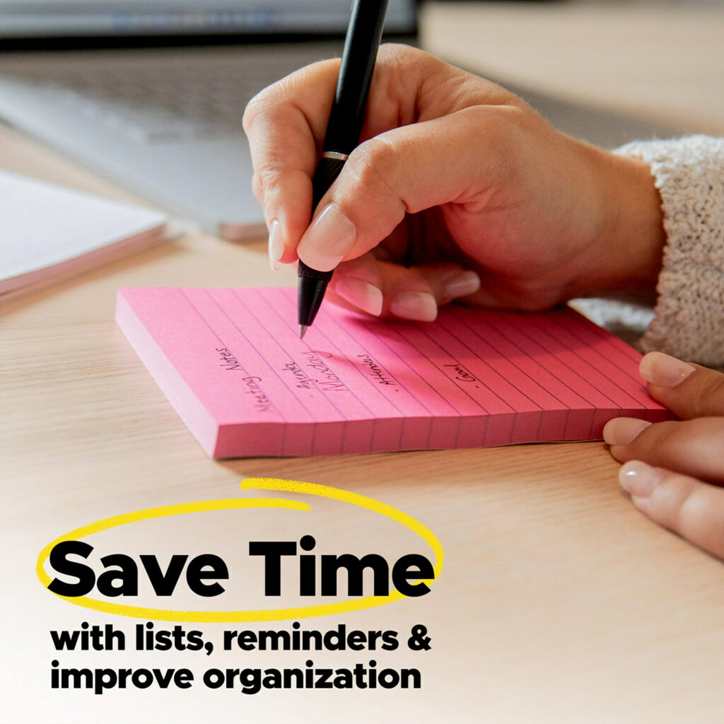 Post-it Notes, 3 in x 5 in, Canary Yellow, Lined, 5 Pads/Pack (100feuilles – Post-it Yellow 3 in x 5 in, Canary Yellow, Lined, 5 Pads/Pack, 30 mm, 50 mm, 100 Sheets)