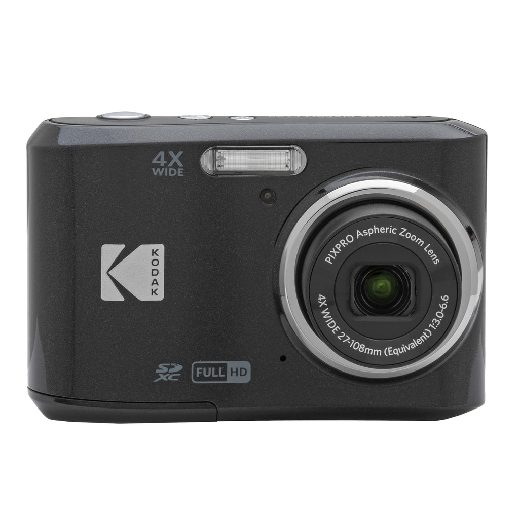 KODAK Pixpro FZ45-16.44 Megapixel Compact Digital Camera, 4x Optical Zoom, 2.7-inch LCD Screen, 720p HD Video, AA Battery Included - Black