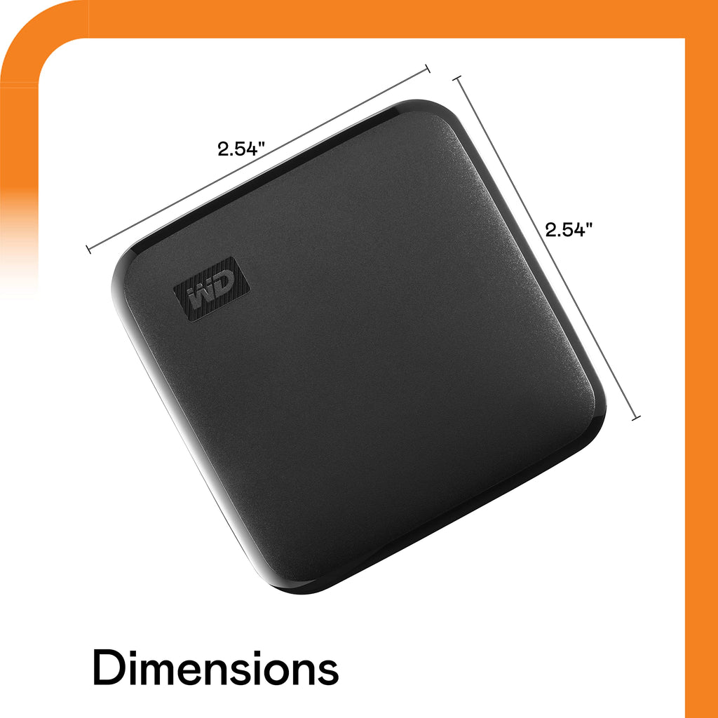 WD 2TB Elements SE SSD Portable SSD USB 3.0 up to 400 MB/s 2-meters drop resistance