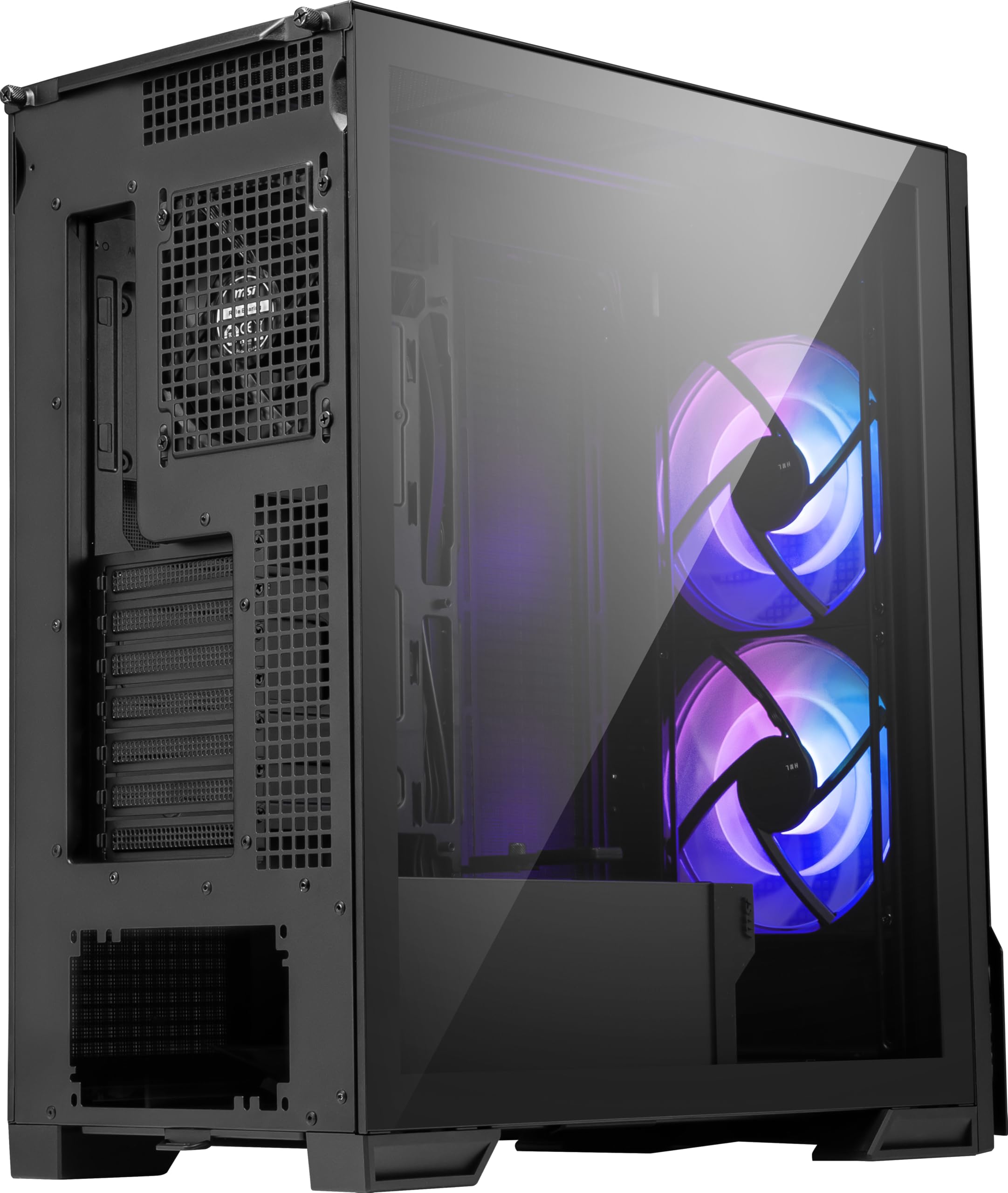 MSI MPG Velox 300R Airflow PZ - Mid-Tower Gaming PC Case - Tempered Glass Side Panel - 2 x 160 mm Dual Layer Blades Fans - Liquid Cooling Support up to 360mm Radiator - Mesh Panel for Airflow