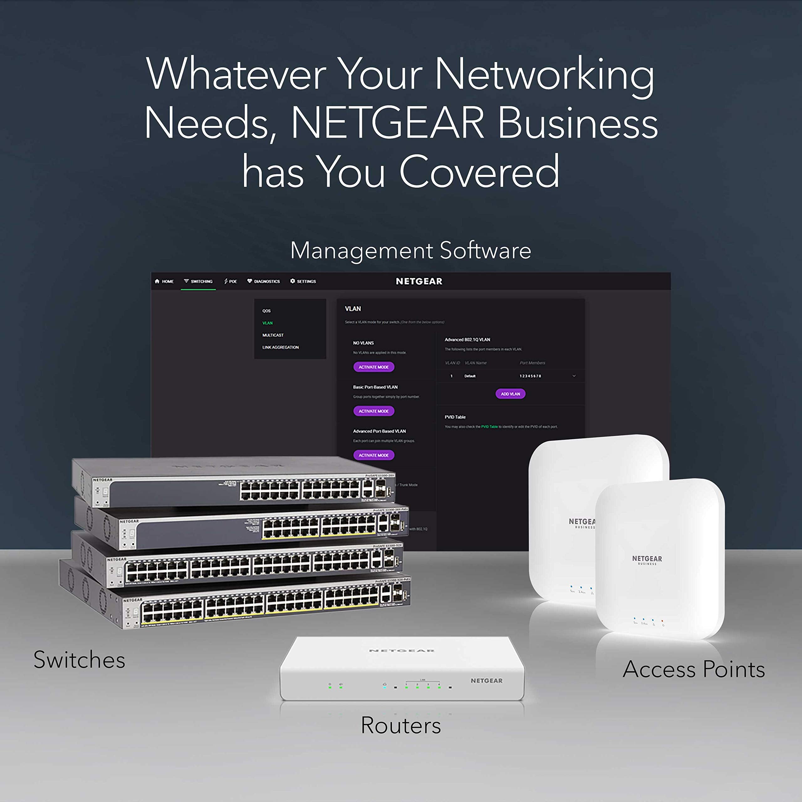 NETGEAR 8-Port Gigabit Ethernet Unmanaged PoE+ Switch (GS308PP) - with 8 x PoE+ 83W Desktop Wall Mount Sturdy Metal