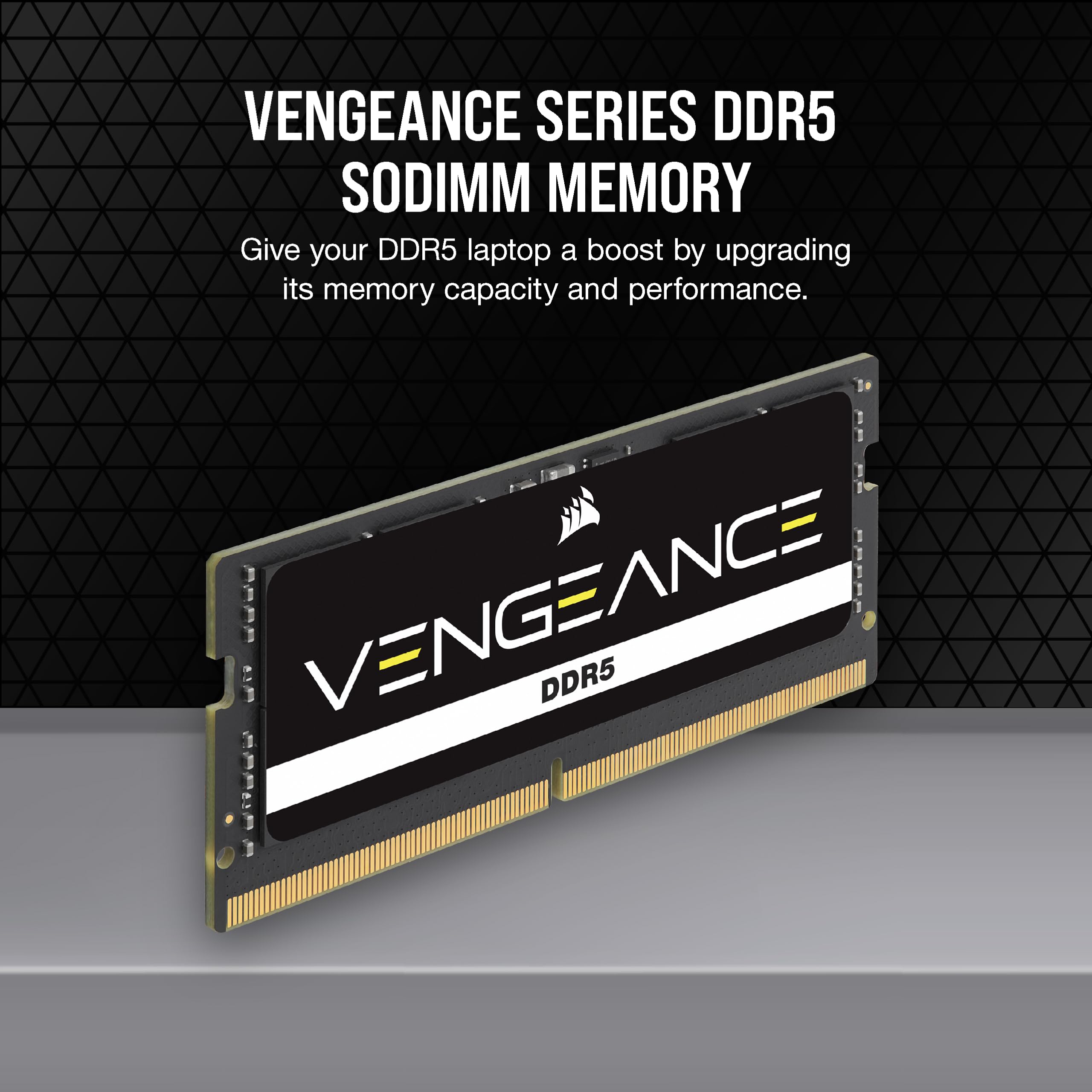 CORSAIR VENGEANCE SODIMM DDR5 RAM 32GB (1x32GB) Up to 5600MHz CL48 Intel XMP iCUE Compatible Computer Memory – Black (CMSX32GX5M1A5600C48)