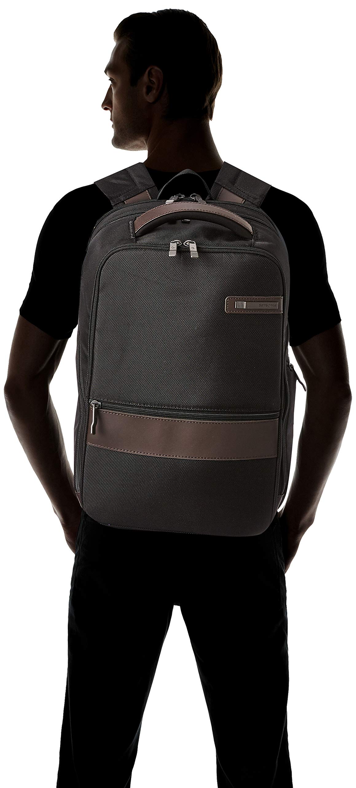 Samsonite Kombi Business Backpack, Black/Brown, 16.25 x 10.5 x 5-Inch, Kombi Business Backpack
