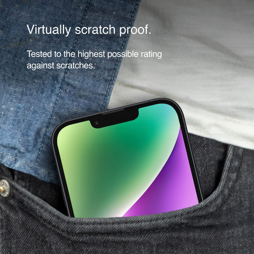 Belkin Privacy Tempered Glass Screen Protector for iPhone 14, 13 and 13 Pro, Treated Surface with Anti-Fingerprint Coating and Bubble Free Application with Included Easy Align Tray