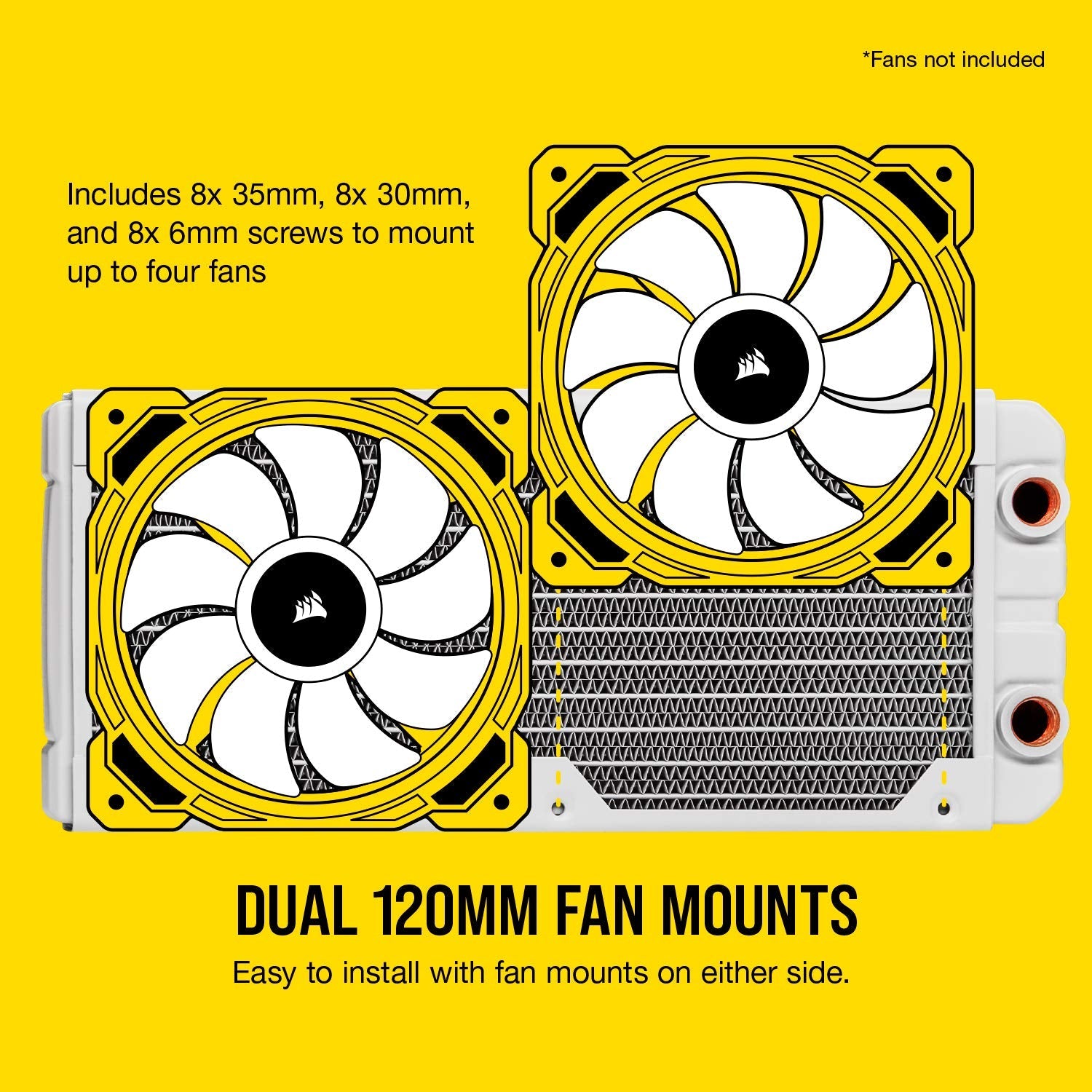Corsair Hydro X Series, XR5 240 mm Water Cooling Radiator (Dual 120 mm Fan Mounts, Easy Installation, Premium Copper Construction, High-Quality Polyurethane Coating, Integrated Fan Screw Guides) Black,CX-9030002-WW