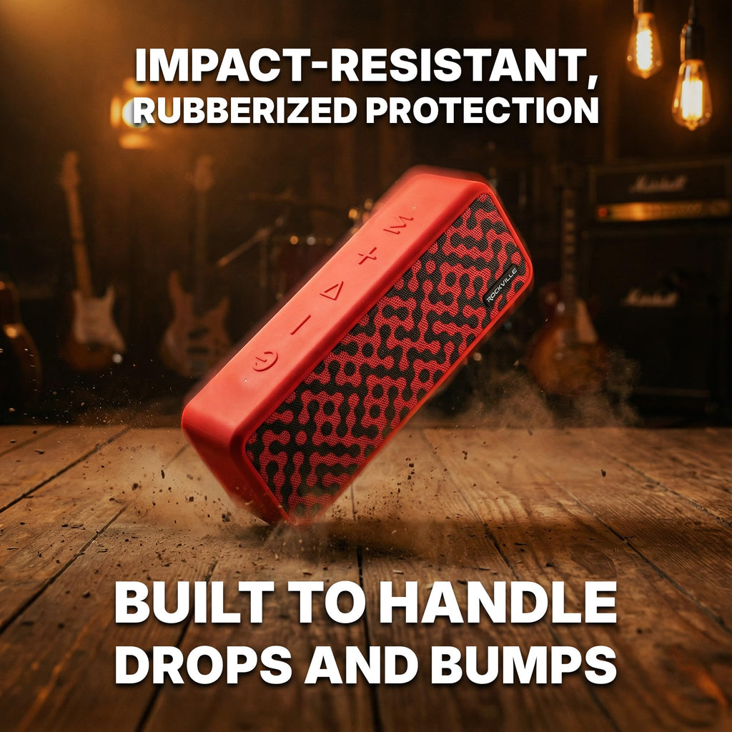 Rockville Faze Portable Bluetooth Speaker TWS Wireless Link 36 Hour Battery
