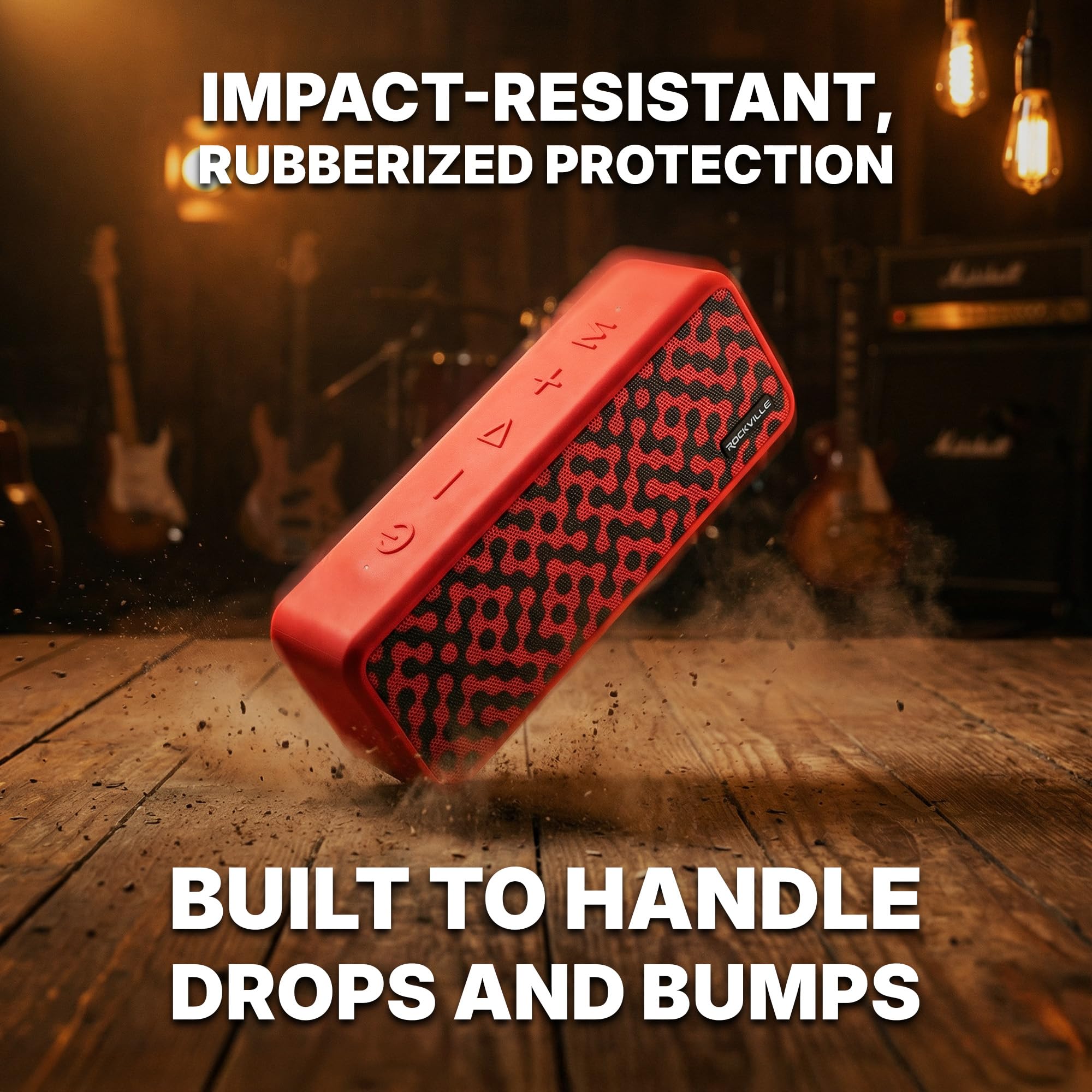 Rockville Faze Portable Bluetooth Speaker TWS Wireless Link 36 Hour Battery