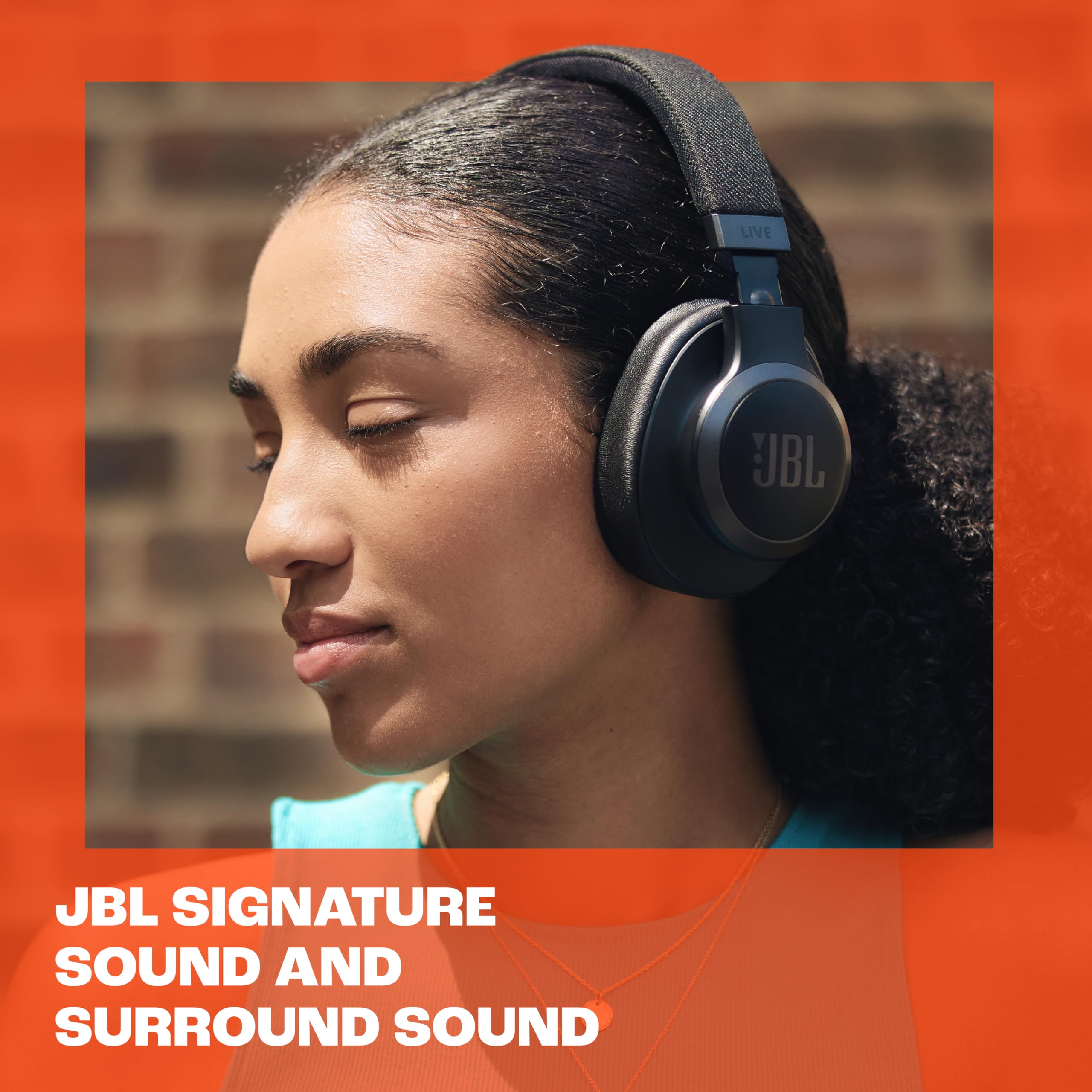 JBL Live 770NC Wireless On-Ear Headphones with Adaptive Noise Cancelling with Smart Ambience, Up to 65 Hours of Playtime, Comfortable Fabric Headband and Carry Pouch