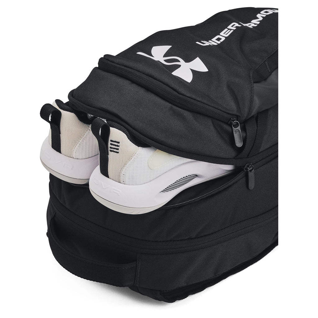 Under Armour Men's 29L Hustle 6 Backpack, Black/White, One Size
