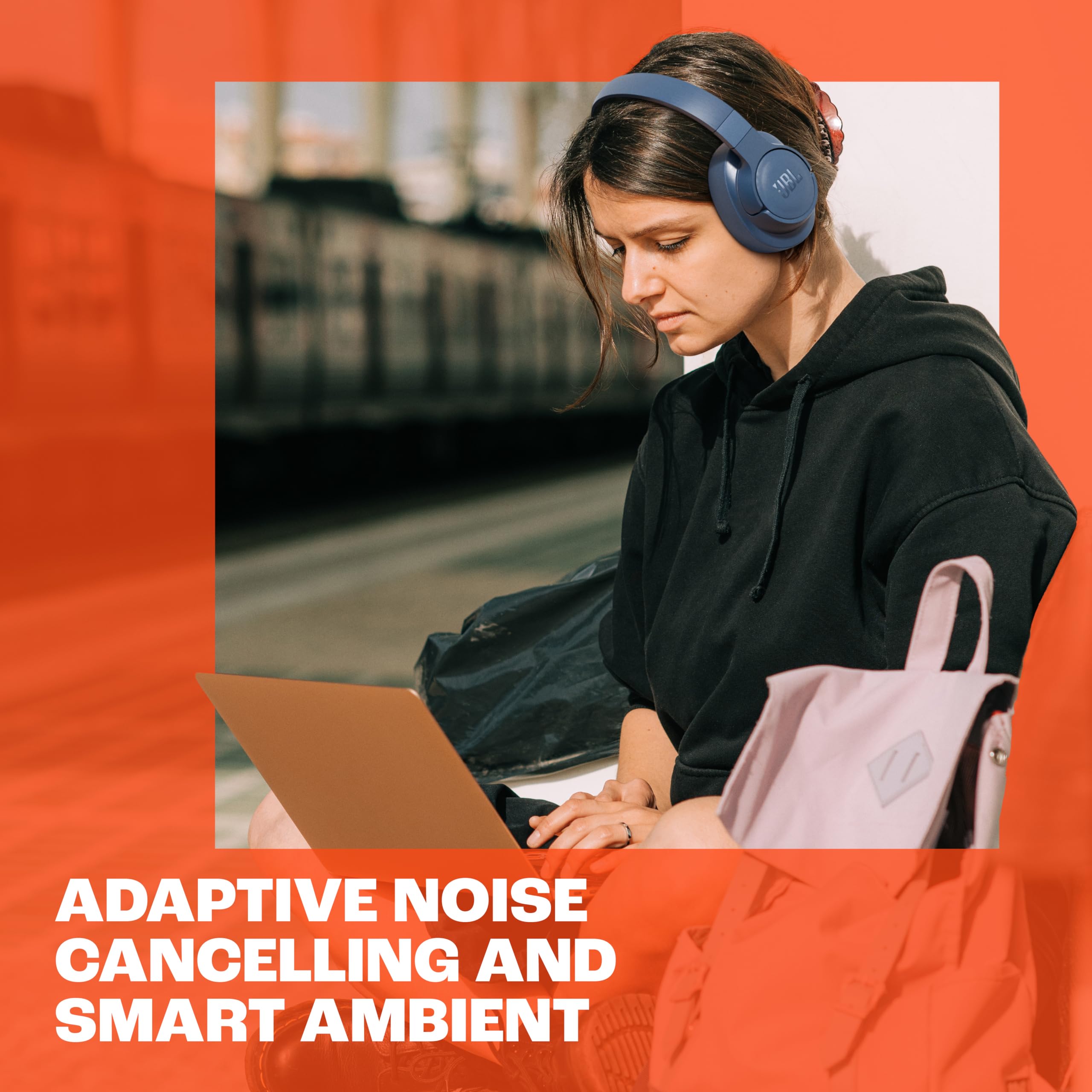 JBL Tune 770NC Smart Noise Cancelling Bluetooth 5.3 Wireless On-Ear Headphones, Up to 70 Hours Playtime with Fast Charging, Lightweight, Comfortable and Foldable
