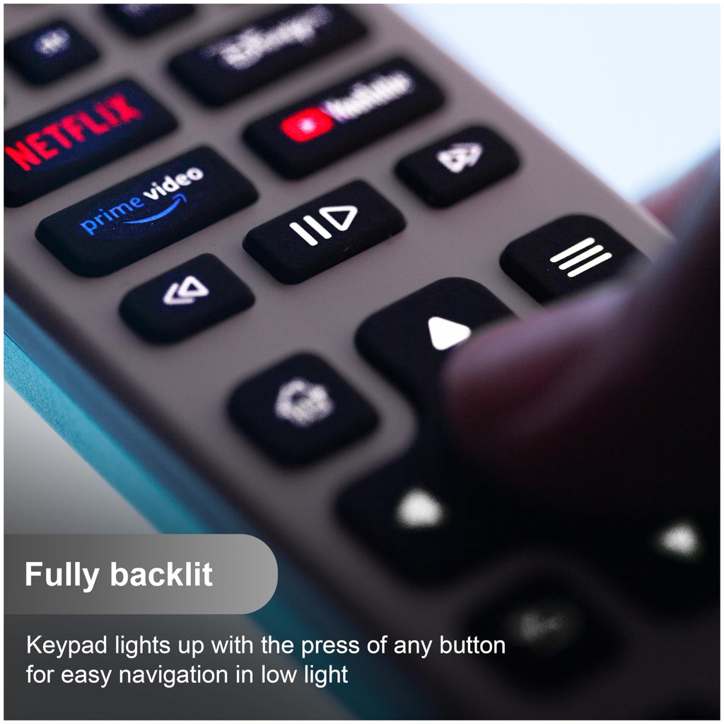 GE Rechargeable tv Remote and Control, Universal Remote for Samsung, Apple, Sony, Roku, LG Smart TVs, 4-Device, 80984
