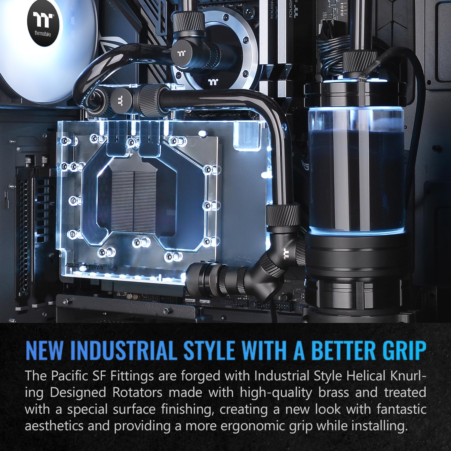 Thermaltake Pacific SF Female to Male 30mm Extender Matte Black/DIY LCS/Fittings CL-W393-CU00MK-A