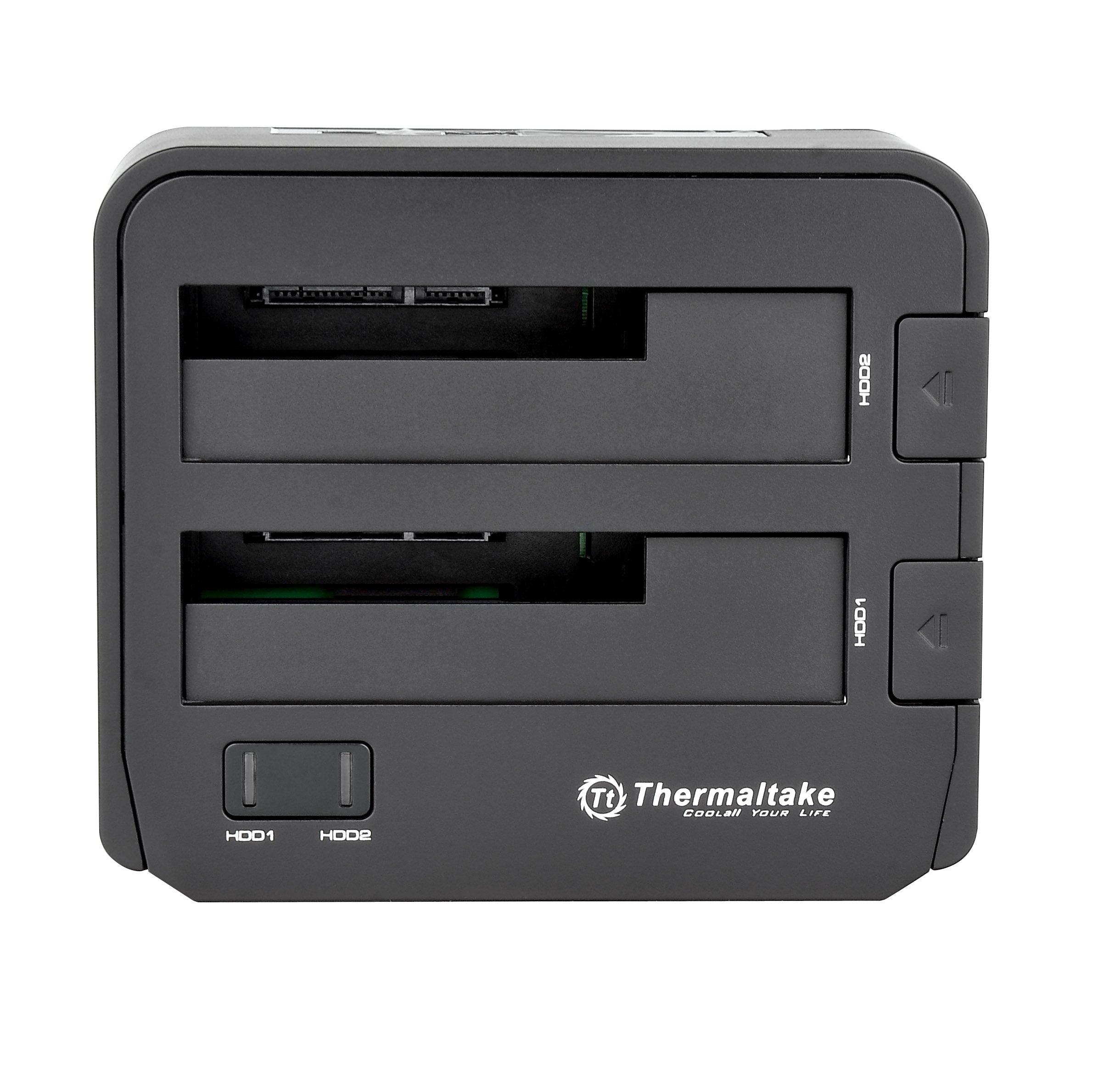 Thermaltake BlacX Duet 2.5”/3.5” SATA I/II/III USB 3.0 External Hard Drive Enclosure Docking Station ST0014U-D,Black