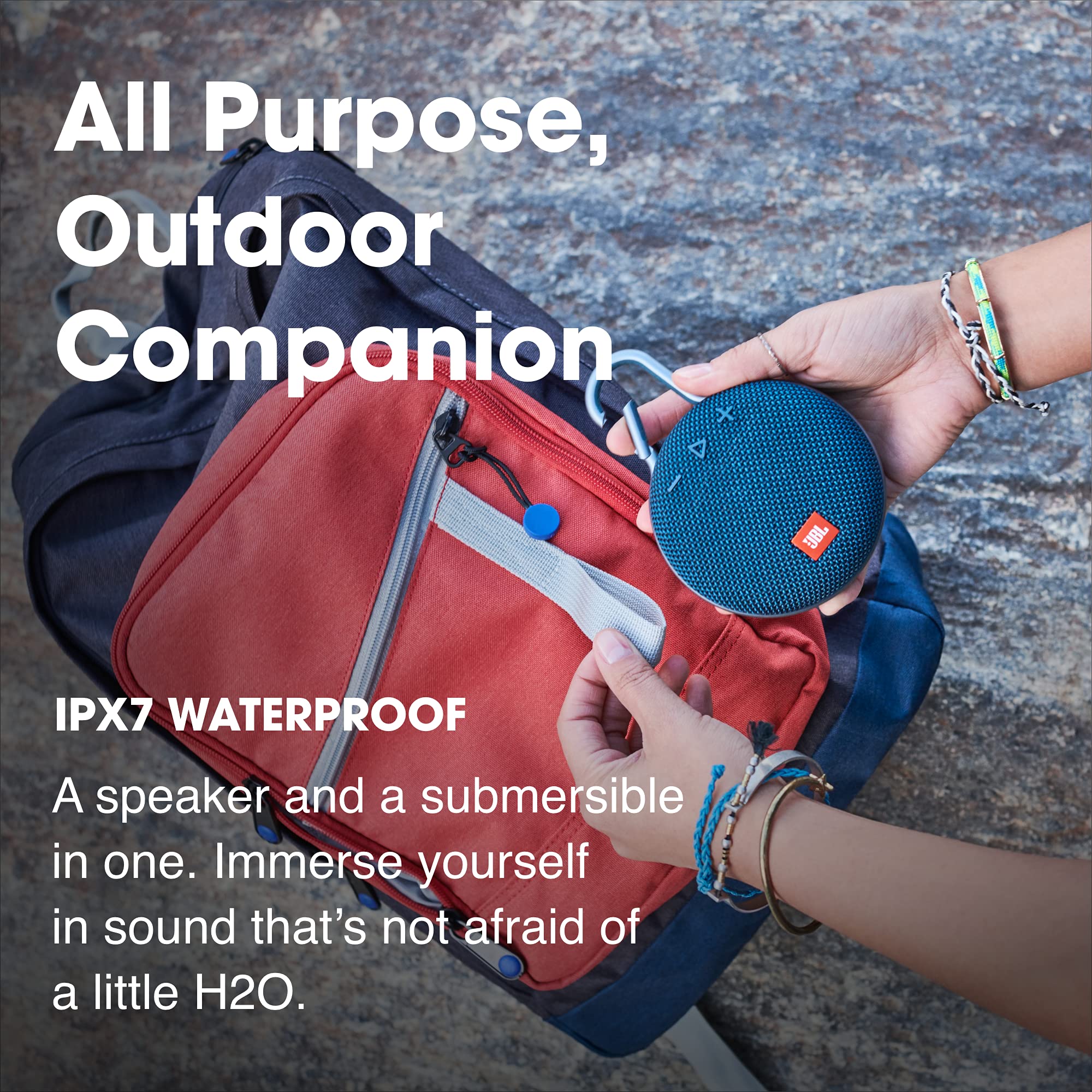 JBL Clip 3 Portable Waterproof Wireless Bluetooth Speaker - Red
