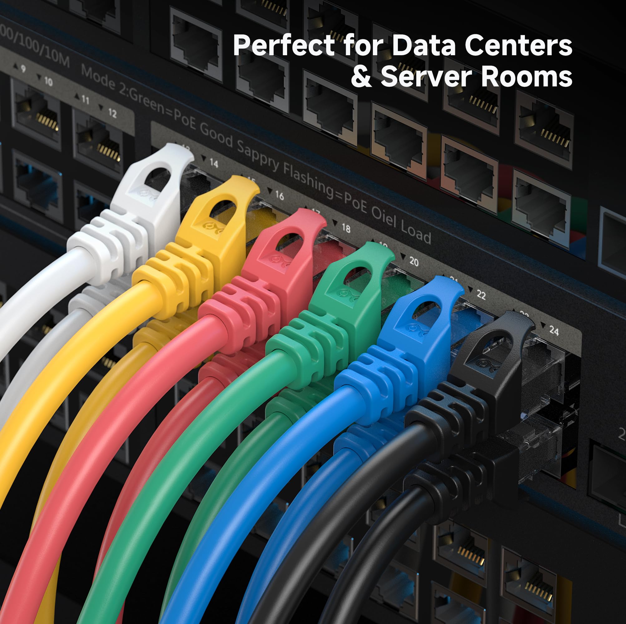 Cable Matters 5-Pack Snagless Cat6 Ethernet Cable (Cat6 Cable/Cat 6 Cable) in Yellow 7 Feet - Available 1FT - 150FT in Length