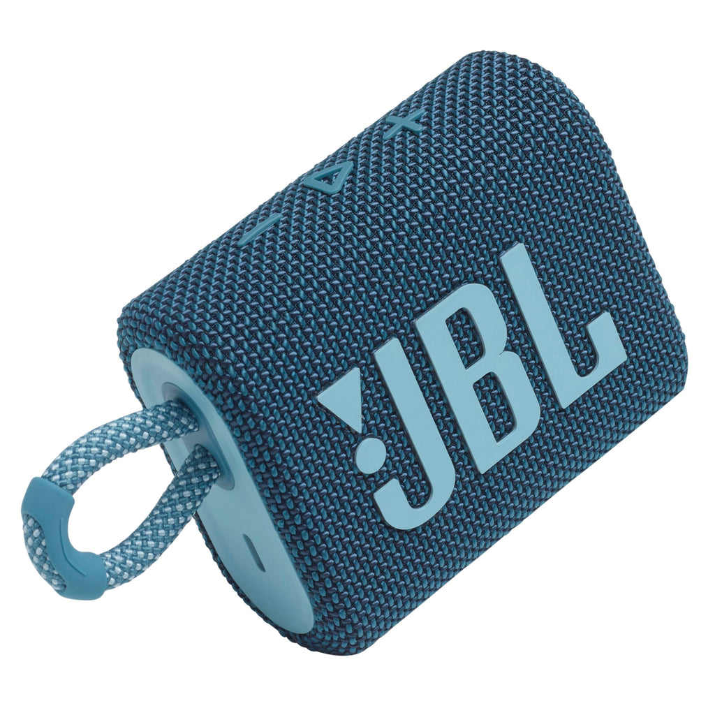 JBL Go 3: Portable Speaker with Bluetooth, Builtin Battery, Waterproof and Dustproof Feature Blue JBLGO3BLUAM