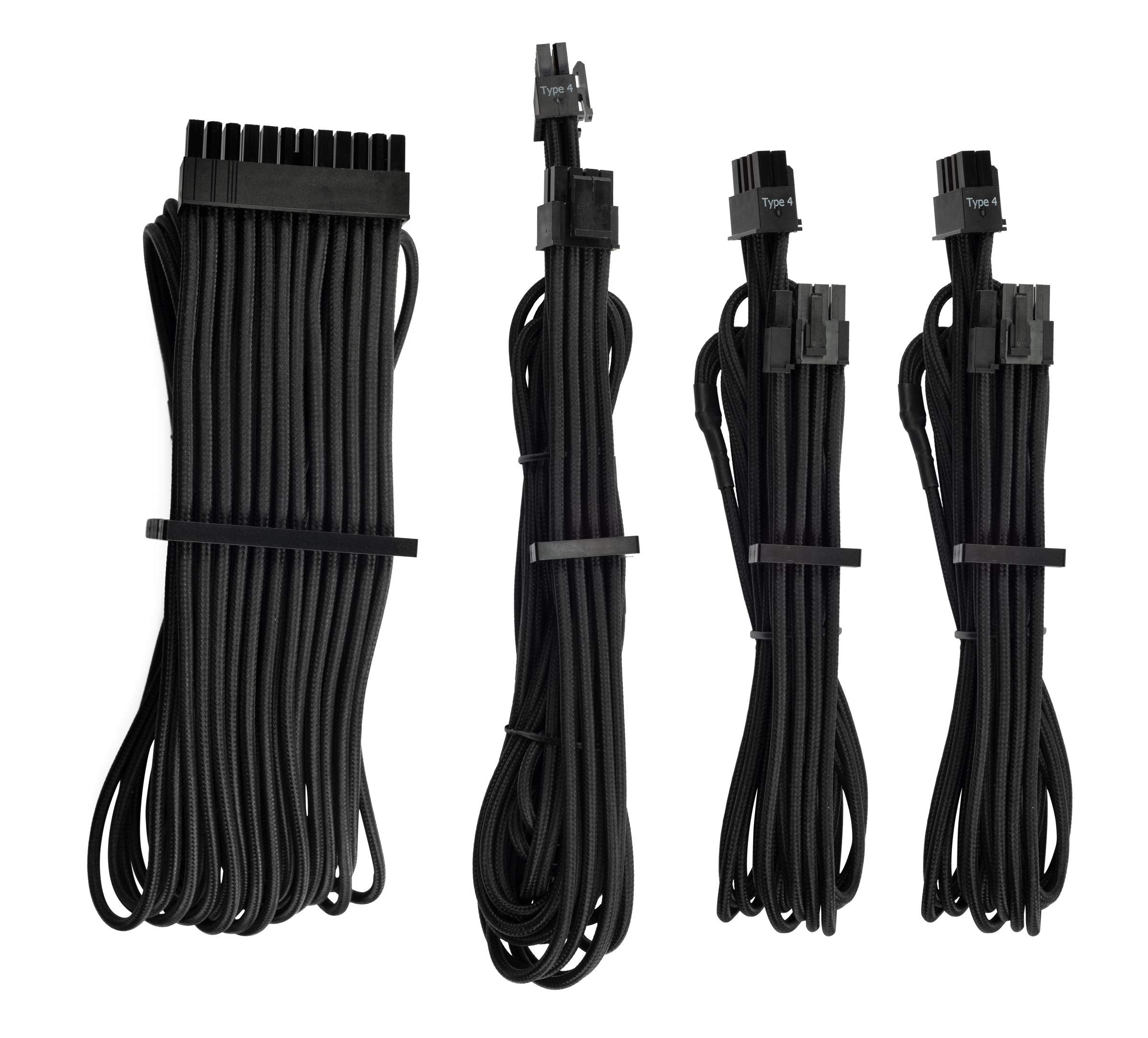 Corsair CP-8920215 Premium Individually Sleeved PSU Cables Starter Kit � Red, 2 Year Warranty