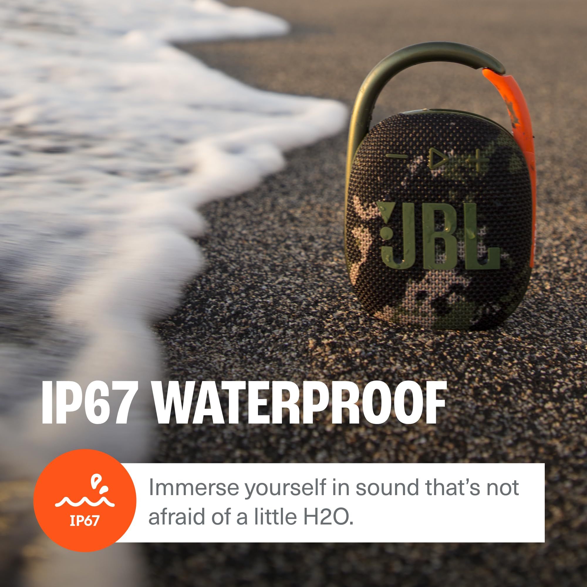 JBL Clip 4 - Portable Mini Bluetooth Speaker, big audio and punchy bass, IP67 waterproof and dustproof, 10 hours of playtime for home, outdoor and travel - Blue)