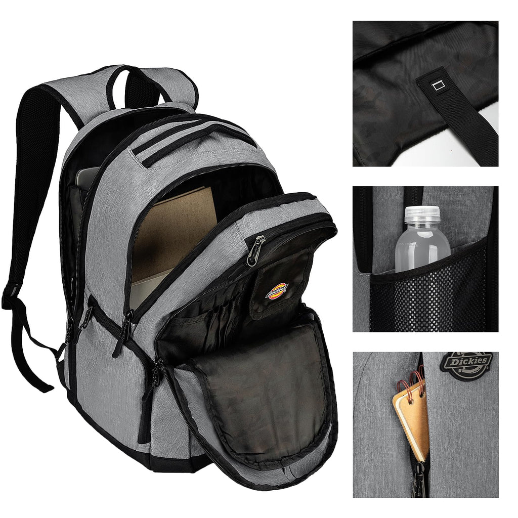 Dickies Laptop Backpack, Water Resistant College Computer Bag For School, Fits 15.6 Inch Notebook (Charcoal)