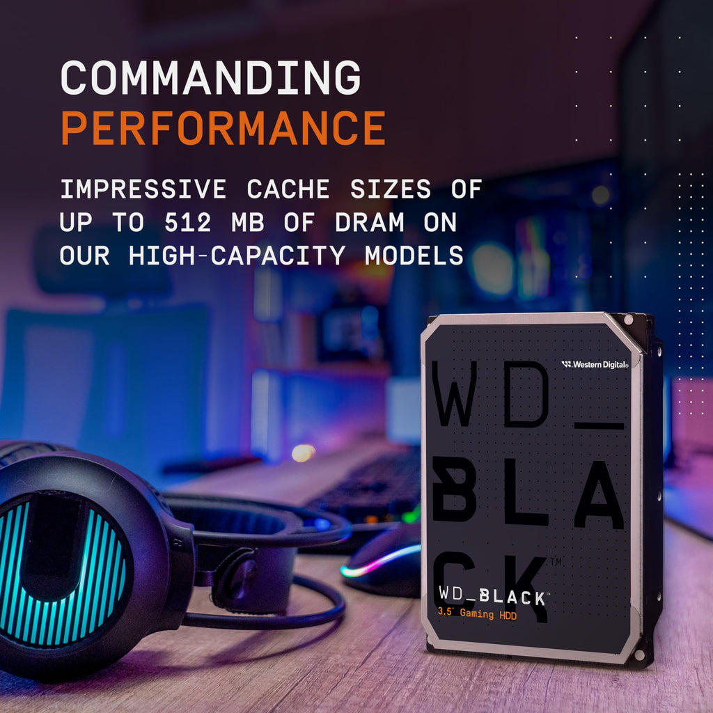 WD_BLACK 10 TB HighPerformance 3.5" Internal Gaming Hard Drive, 7200 RPM Class, SATA 6 GB/s, 512MB Cache