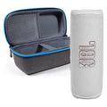 JBL Flip 6 (White) + Bundle with divvi! Protective Hardshell Case (Black)