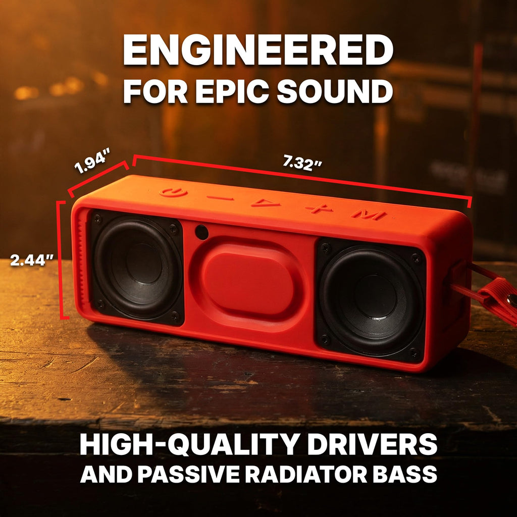 Rockville Faze Portable Bluetooth Speaker TWS Wireless Link 36 Hour Battery