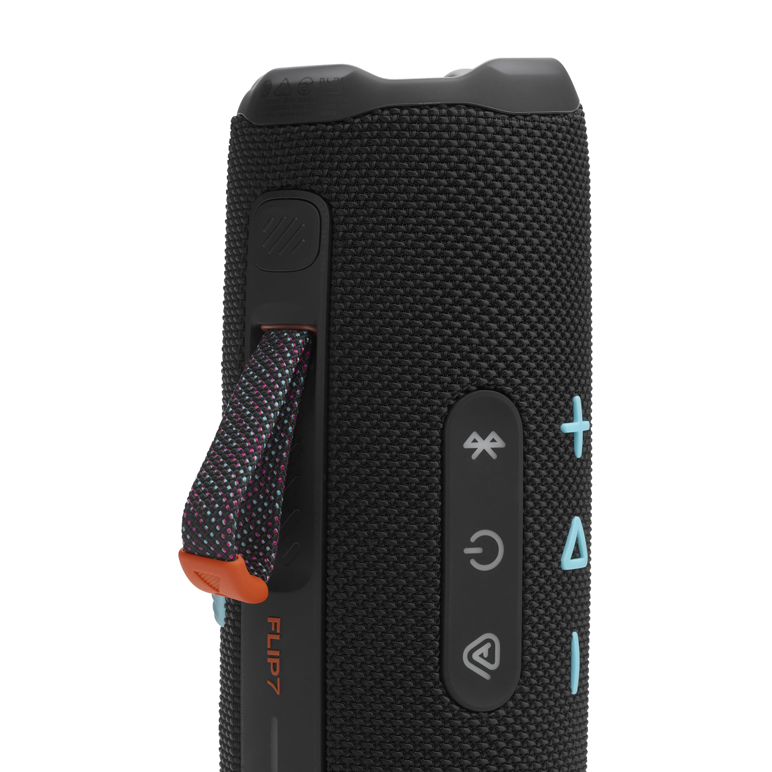 JBL Flip 7 - Portable Waterproof and Drop-Proof Speaker, Bold Pro Sound with AI Sound Boost, 16Hrs of Playtime, and PushLock System with Interchangeable Accessories (Black/Orange)