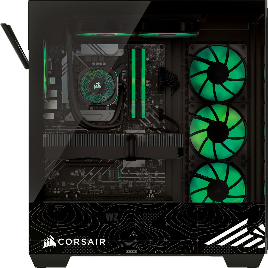 Corsair Vengeance a7500 Call of Duty® Warzone Edition Gaming PC – Liquid Cooled AMD Ryzen™ 7 9800X3D CPU – AMD® Radeon RX 9070XT GPU – 32GB Vengeance RGB DDR5 Memory – 2TB M.2 SSD – Black