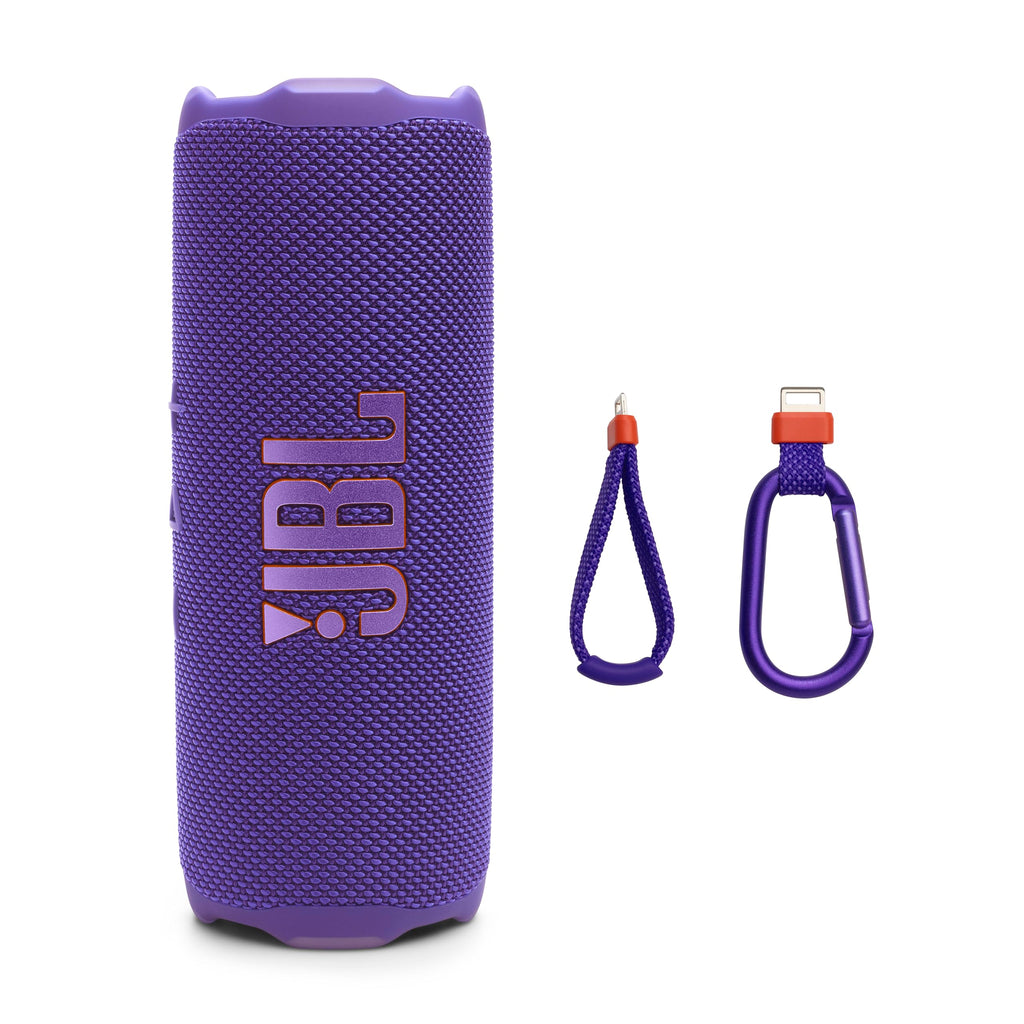 JBL Flip 7 Portable Waterproof and Drop Proof Speaker, Pro Bold Sound with AI Sound Boost, 16 Hours Battery Life and PushLock System with Interchangeable Accessories (Purple)