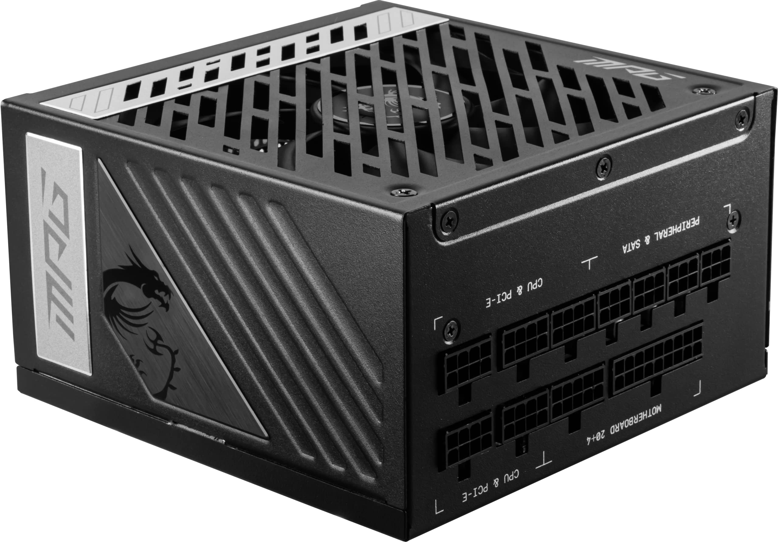 MSI MPG A1000G Gaming Power Supply - 80 Plus Gold Certified 1000W - 0% RPM Mode - Fully Modular - 100% Japanese 105 degree C Capacitors - Compact Size - ATX PSU
