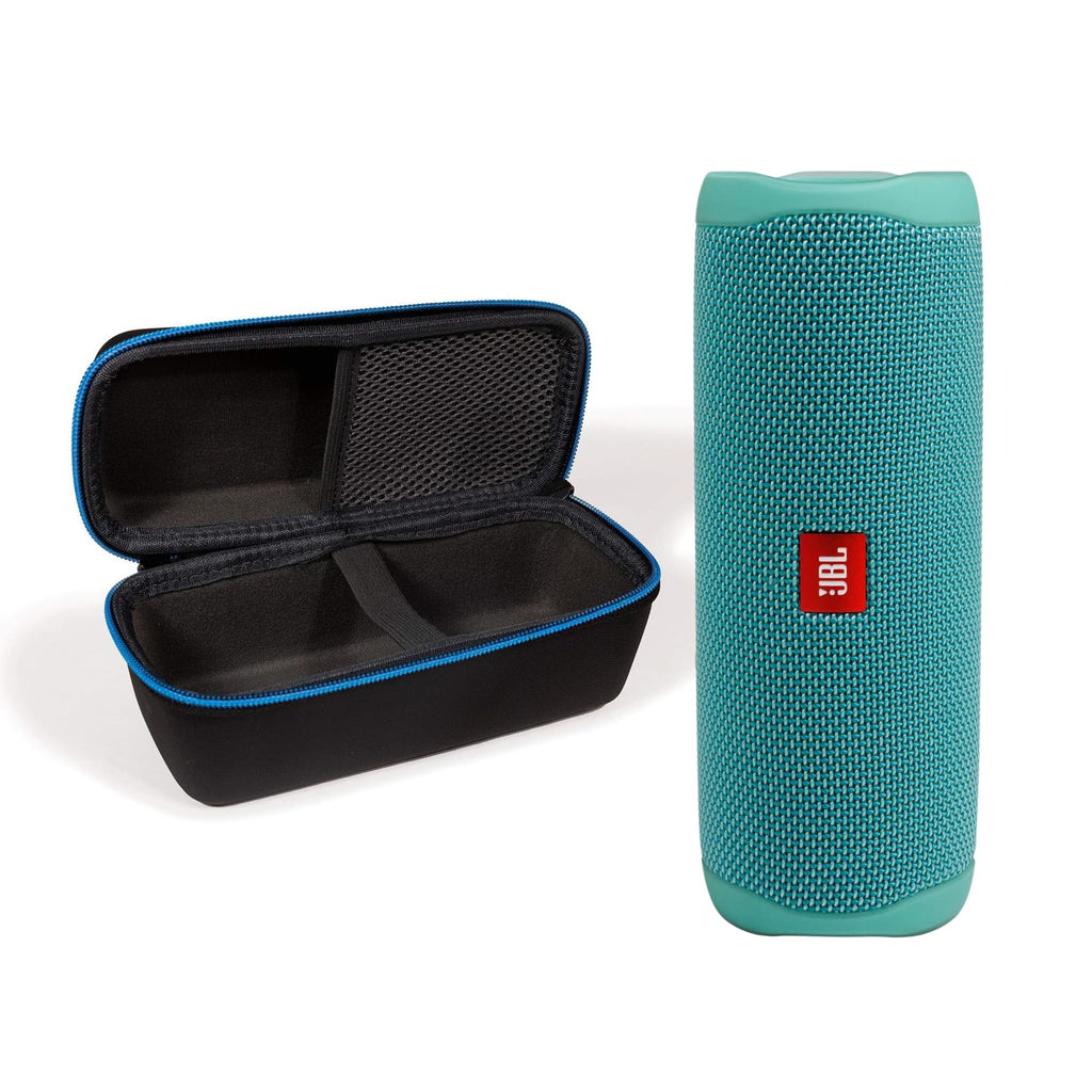 JBL Flip 5 Waterproof Portable Wireless Bluetooth Speaker Bundle with divvi! Protective Hardshell Case - Teal