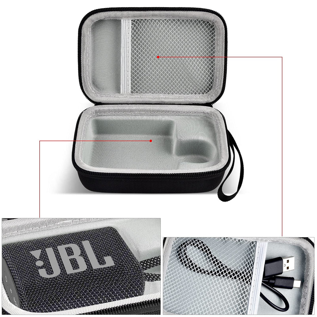 JBL Go 3 Portable Waterproof Wireless Bluetooth Speaker Bundle with Premium Carry Case (Blue Pink)