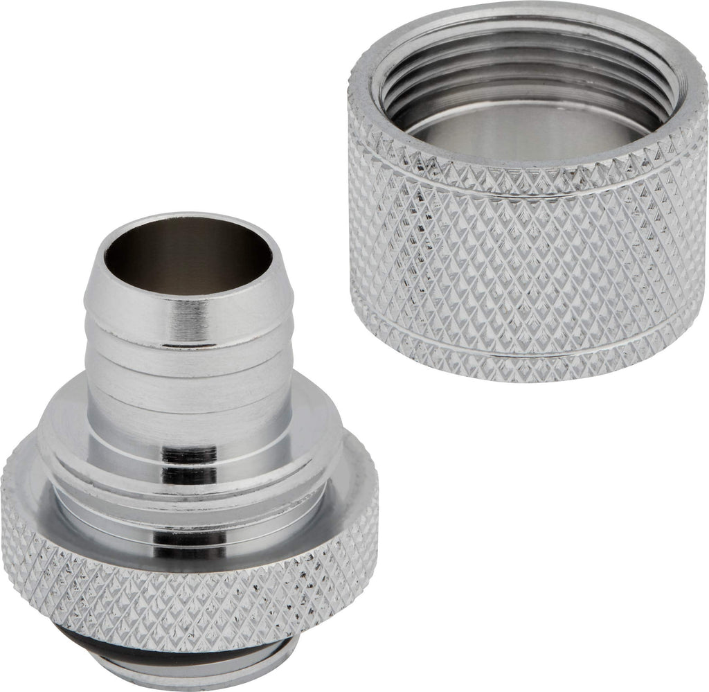 Corsair Hydro X XF Chrome Brass 10/13mm G1/4" Softline Compression Fittings - Four Pa