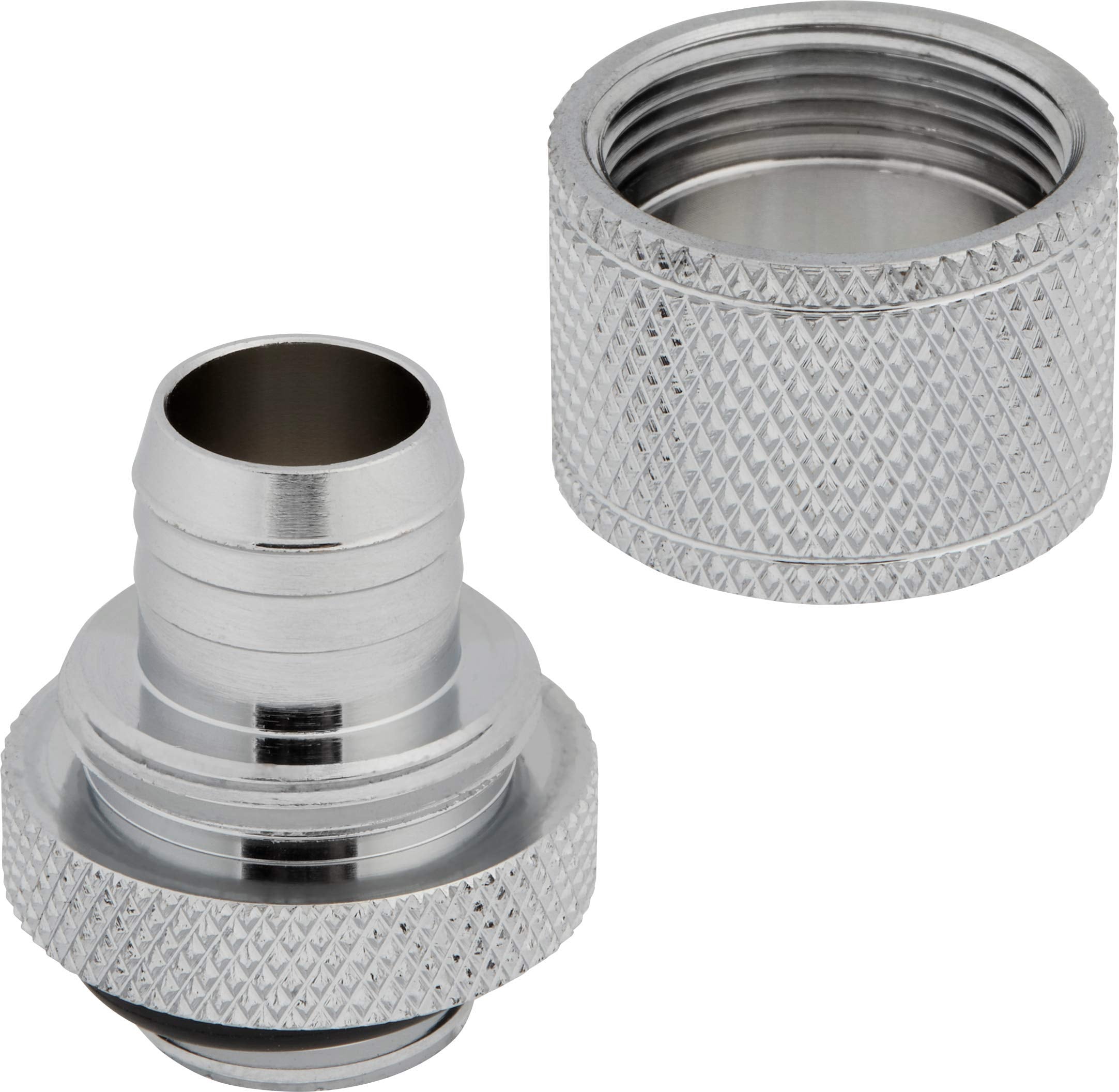 Corsair Hydro X XF Chrome Brass 10/13mm G1/4" Softline Compression Fittings - Four Pa