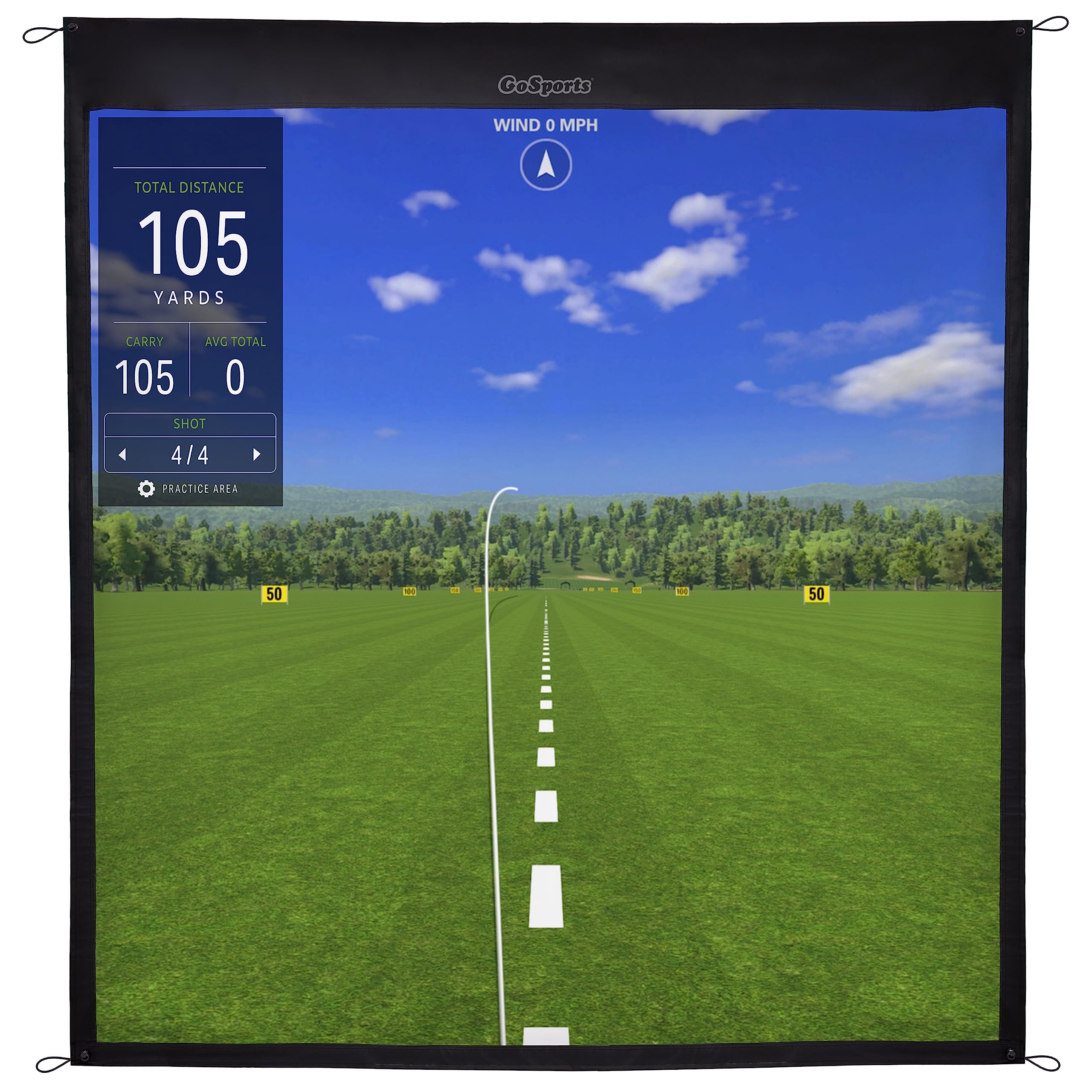 GoSports 7 ft Golf Simulator Impact Screen