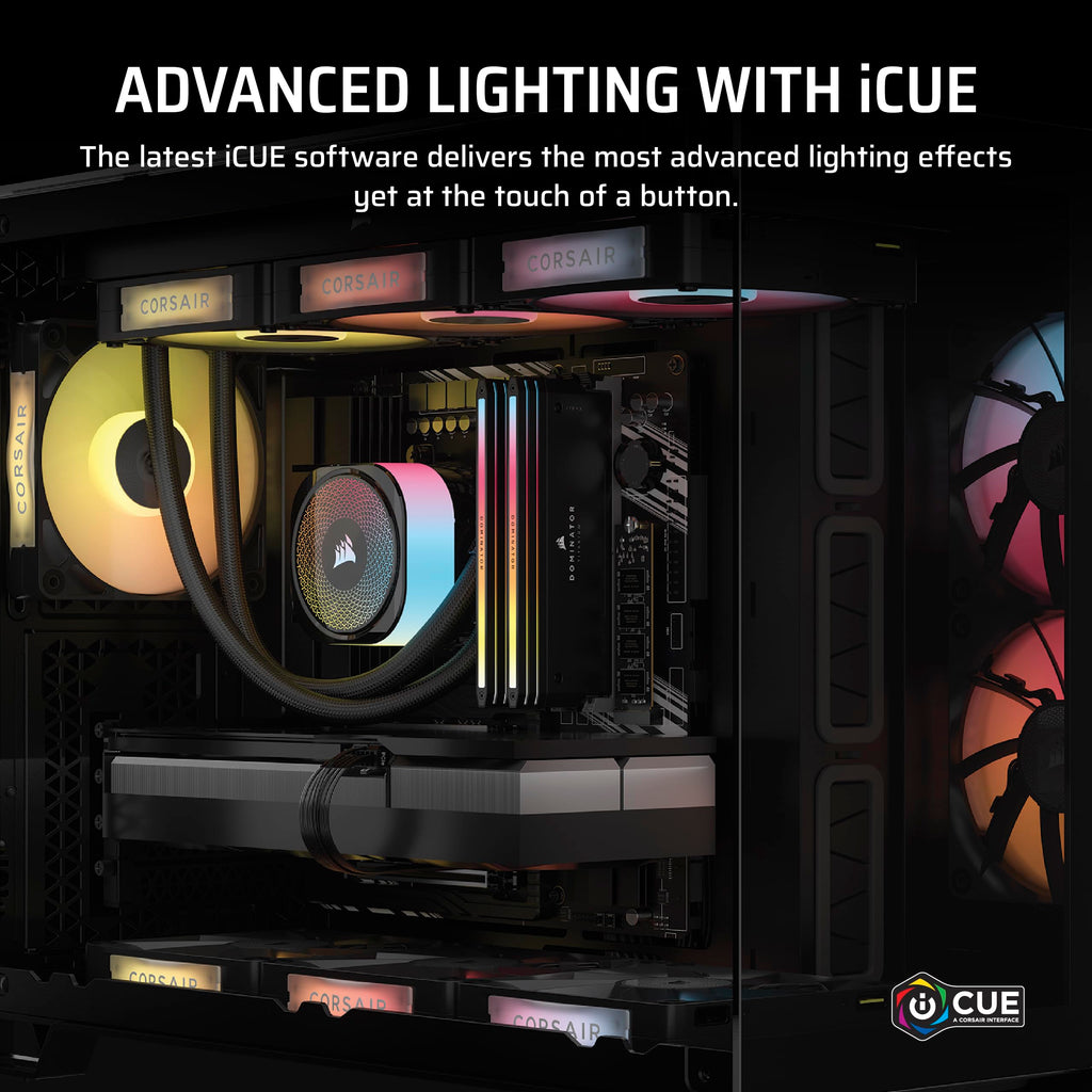 Corsair Vengeance a5100 Gaming PC – Liquid Cooled AMD Ryzen 7 7800X3D CPU – NVIDIA GeForce RTX 5080 GPU – 32GB Dominator Titanium RGB DDR5 Memory – 2TB M.2 SSD – Black