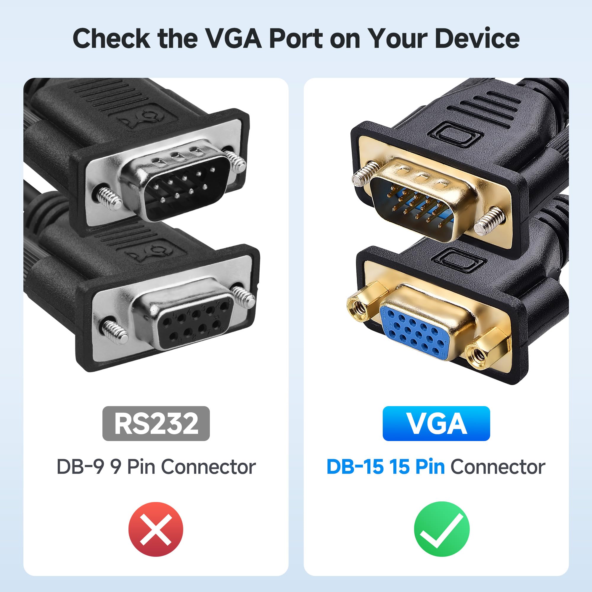 Cable Matters VGA Extension Cable (VGA Cable Male to Female) - 10 Feet