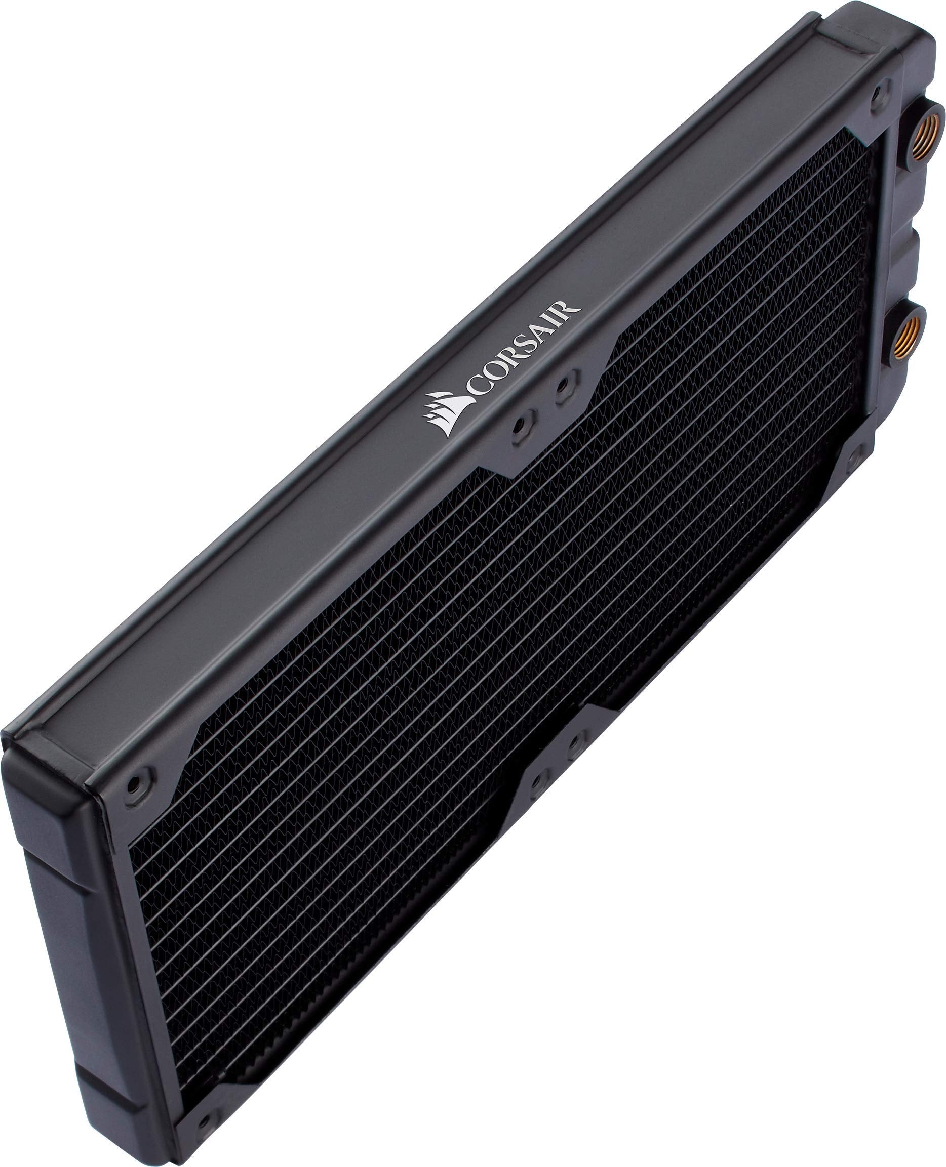 Corsair Hydro X Series, XR5 280 mm Water Cooling Radiator (Dual 140 mm Fan Mounts, Easy Installation, Premium Copper Construction, Polyurethane Coating, Integrated Fan Screw Guides) Black