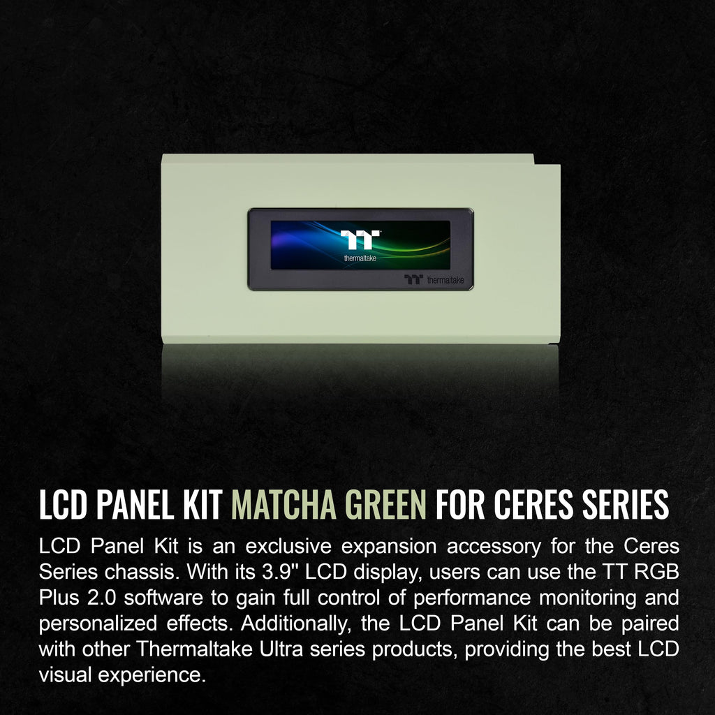 Thermaltake Tower 200 Mini-ITX Computer Case; 2x140mm Pre-Installed CT140 Fans; Supports GPU Length Up to 380mm; CA-1X9-00SEWN-00; Matcha Green; 3 Year Warranty