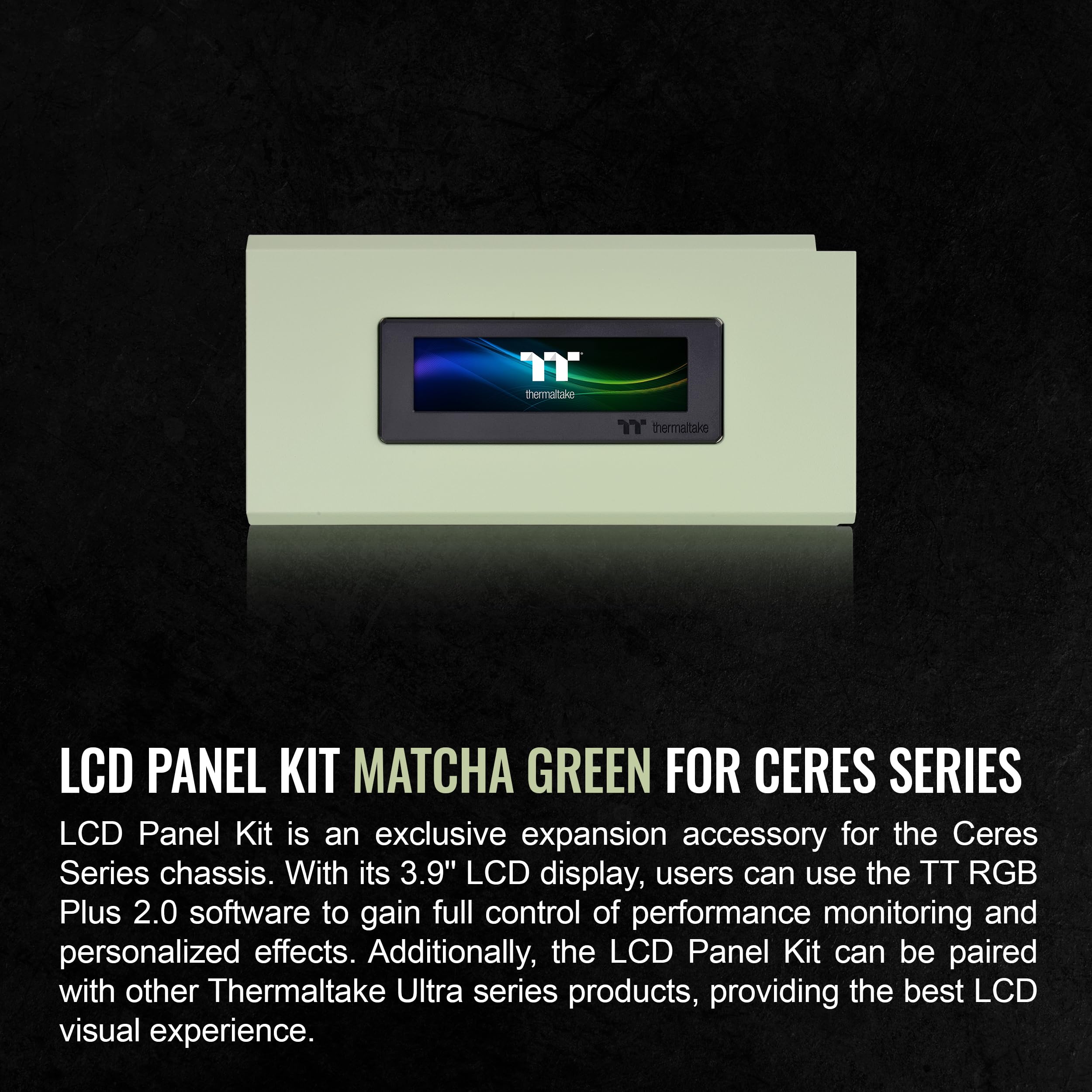 Thermaltake Tower 200 Mini-ITX Computer Case; 2x140mm Pre-Installed CT140 Fans; Supports GPU Length Up to 380mm; CA-1X9-00SEWN-00; Matcha Green; 3 Year Warranty
