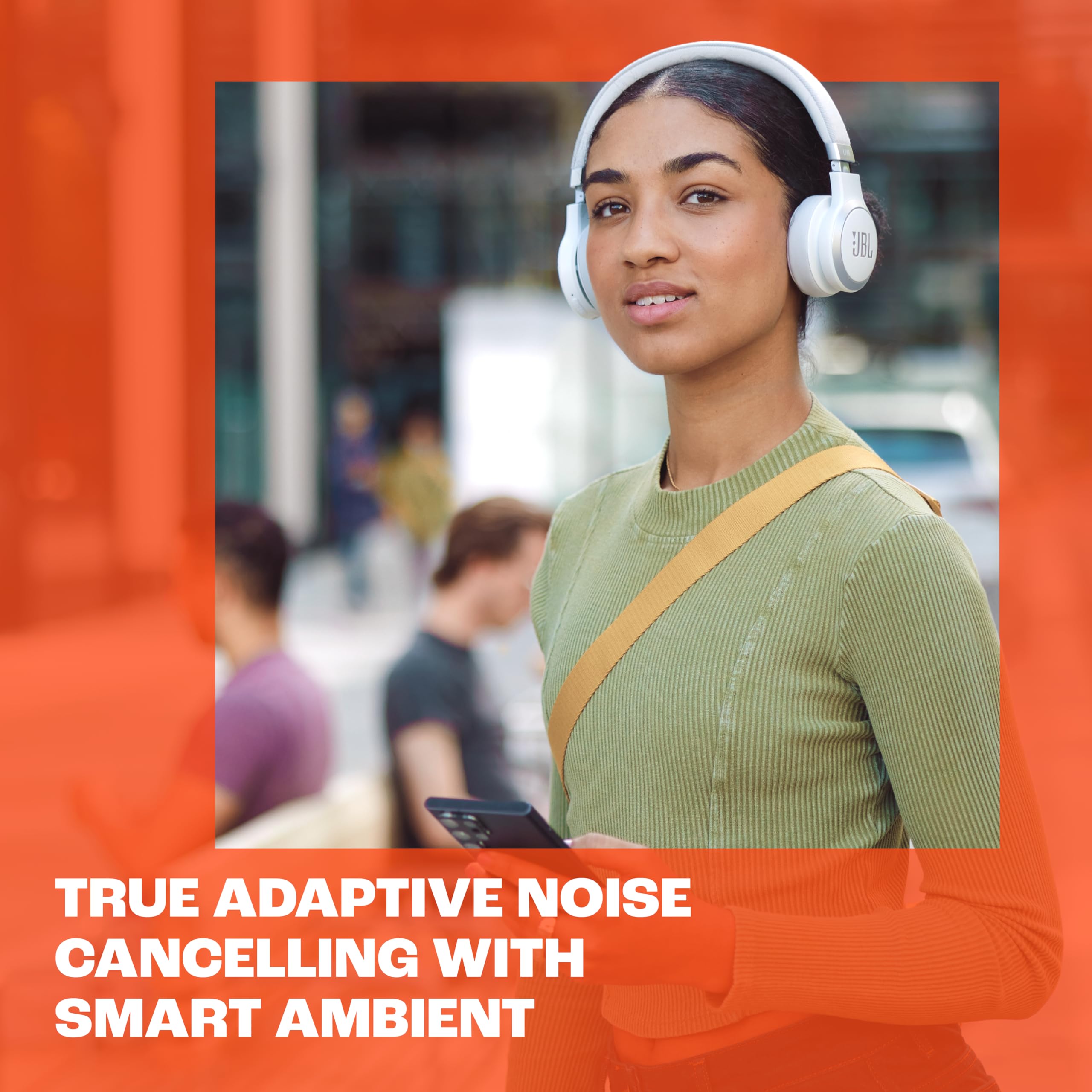 JBL Live 670NC Wireless On-Ear Headphones with Adaptive Noise Cancelling with Smart Ambience, Up to 65 Hours Battery Life with Fast Charging, Lightweight, Comfortable and Foldable (Black)
