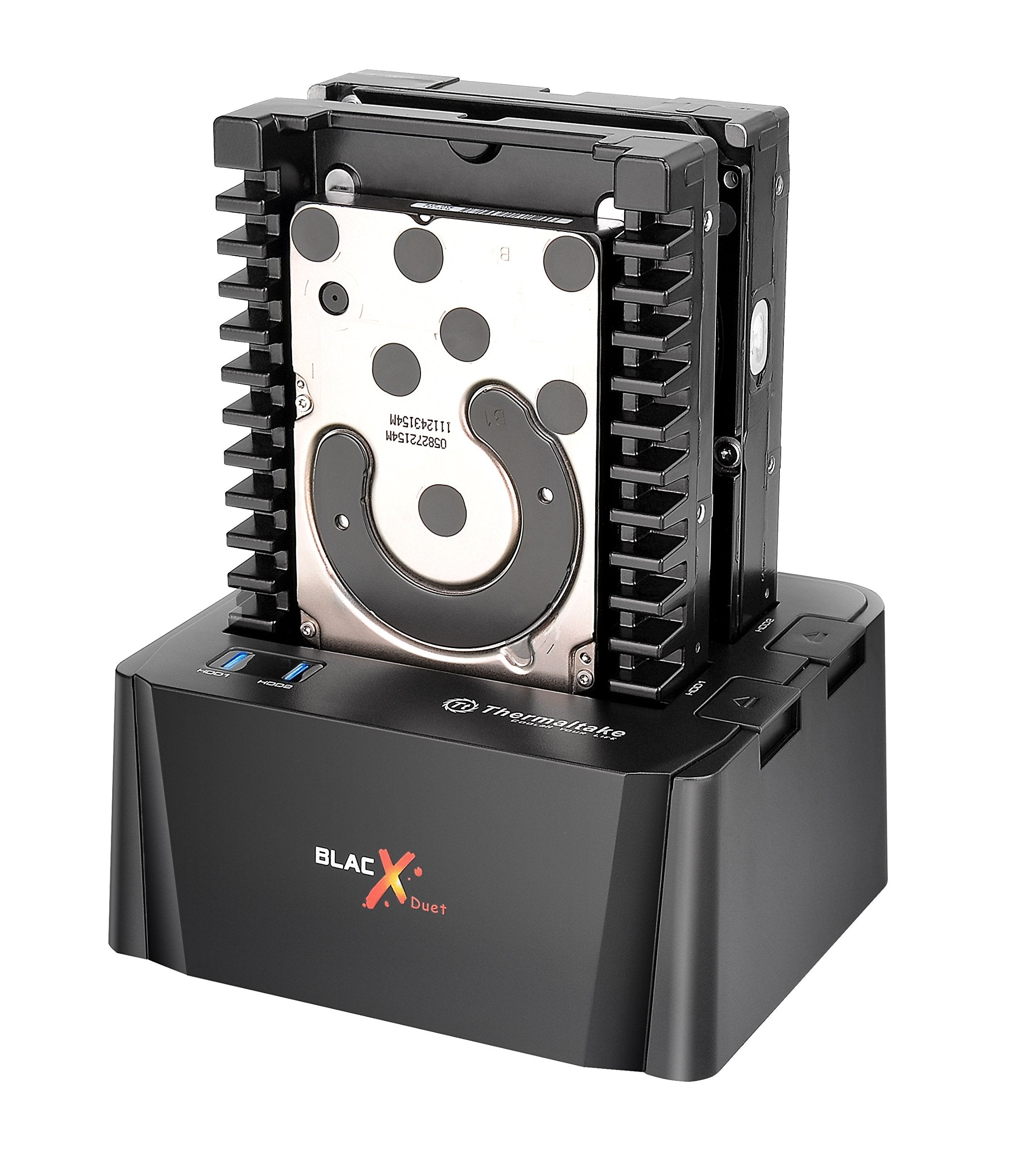 Thermaltake BlacX Duet 2.5”/3.5” SATA I/II/III USB 3.0 External Hard Drive Enclosure Docking Station ST0014U-D,Black